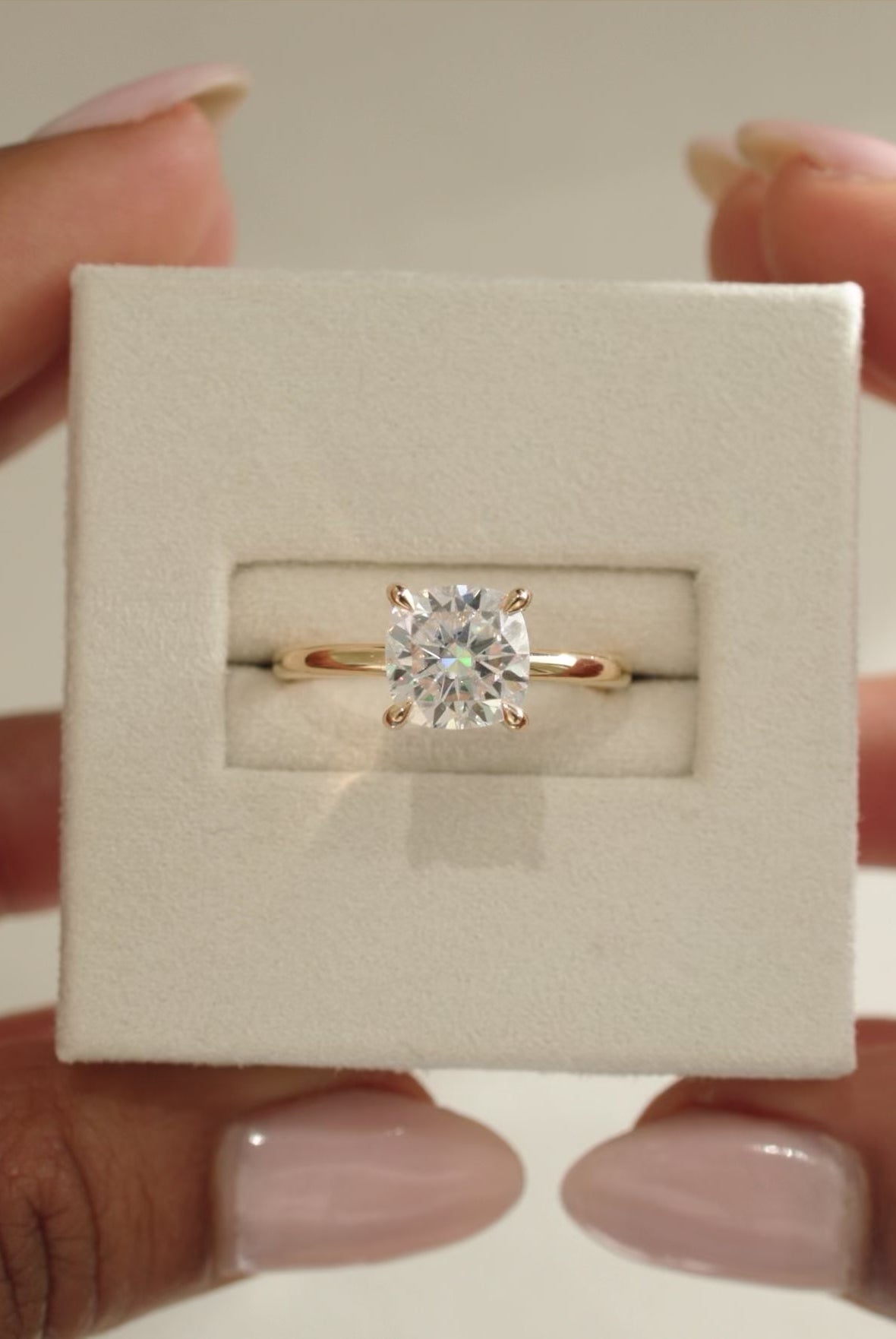 Hidden Halo Moissanite Ring