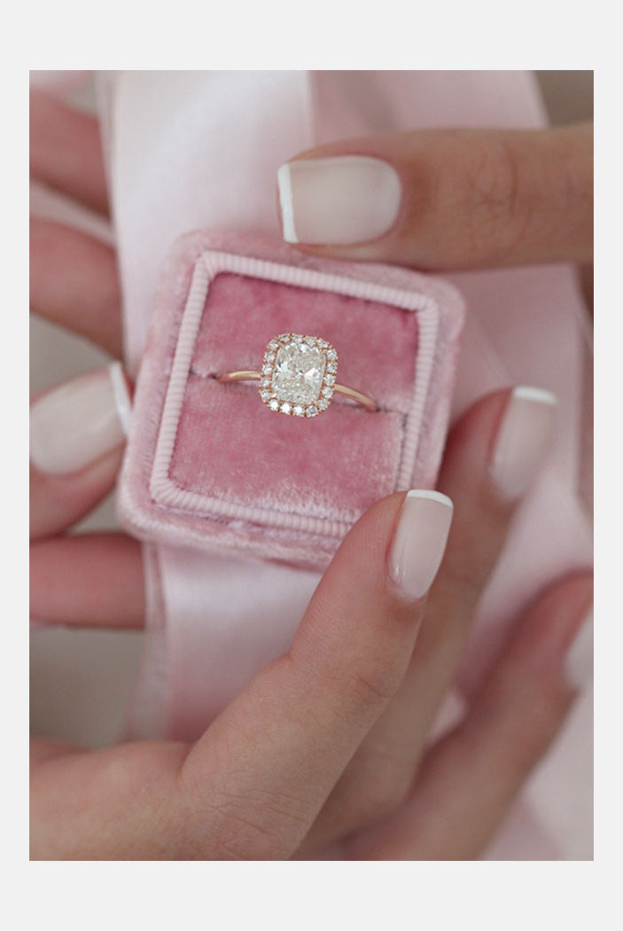 Cushion Moissanite Engagement Ring