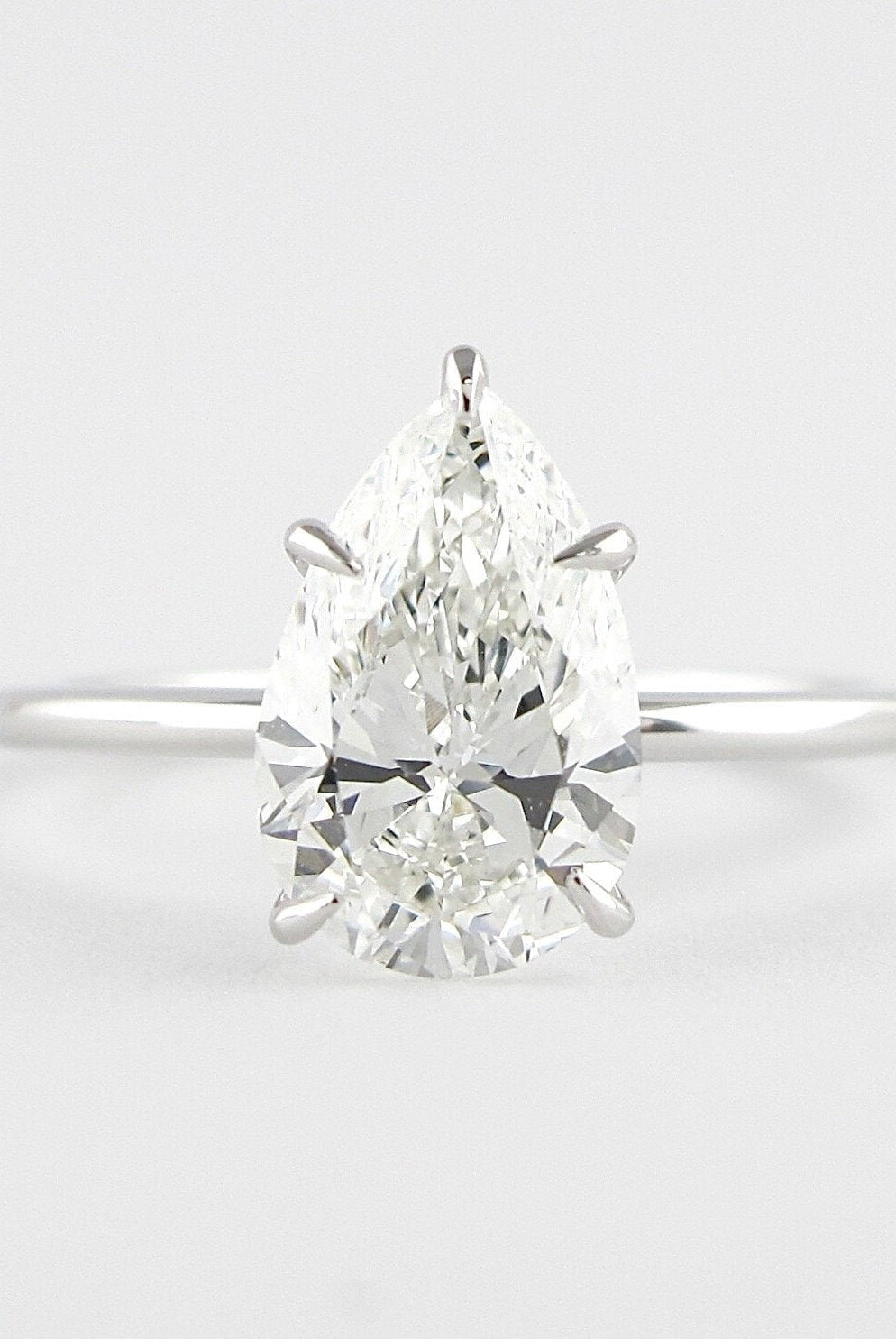 Pear Moissanite Engagement Ring