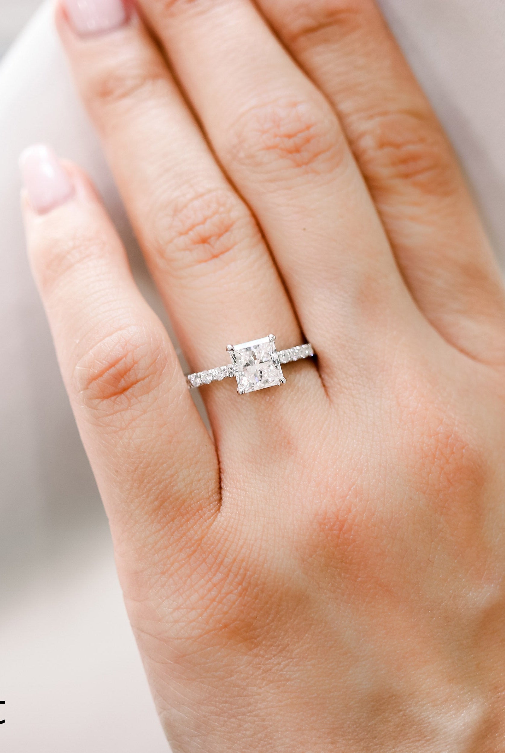 Princess Cut Moissanite Ring