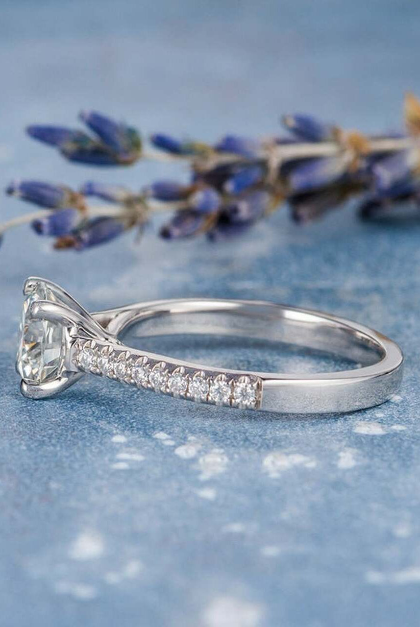 Moissanite Engagement Ring for Her