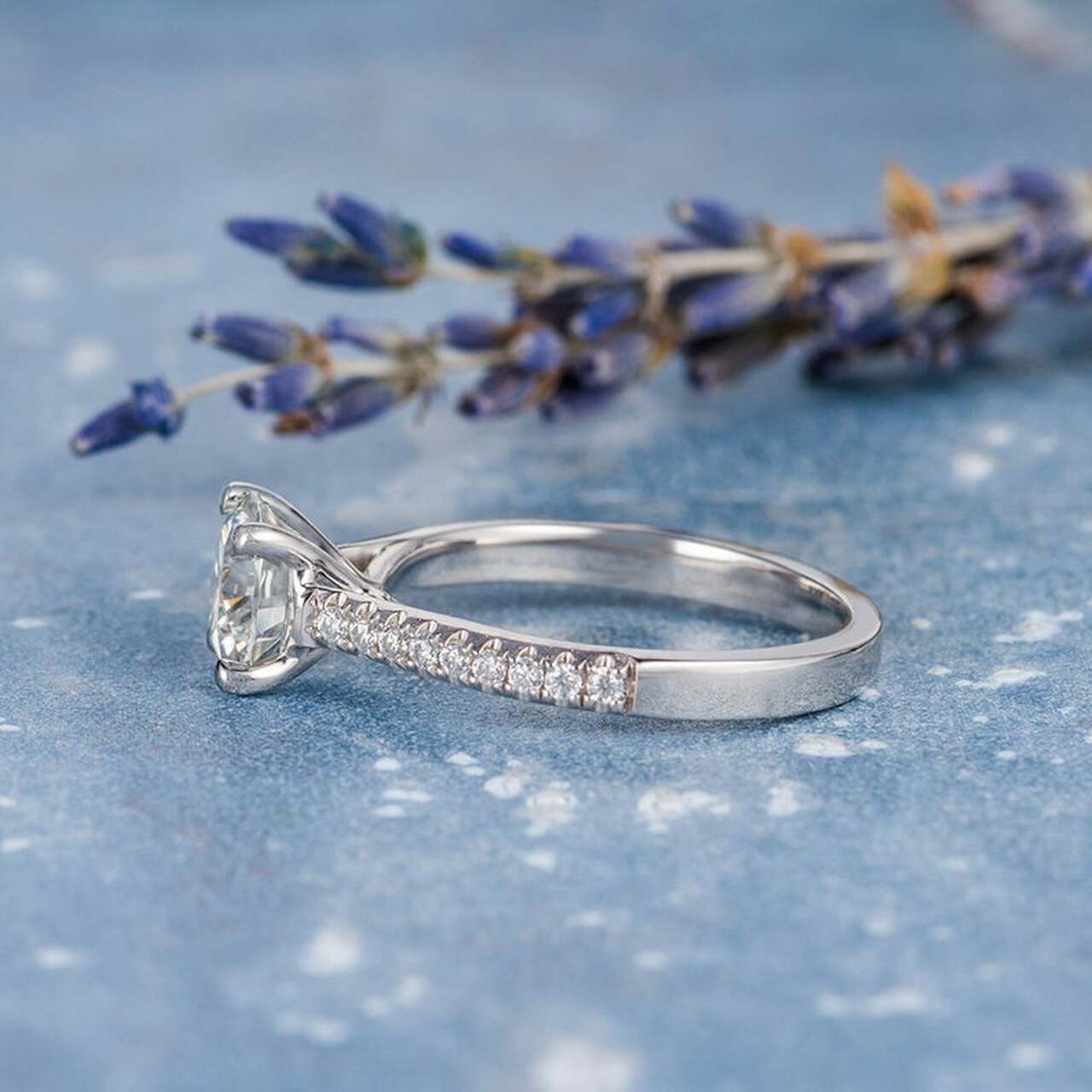 Moissanite Engagement Ring for Her