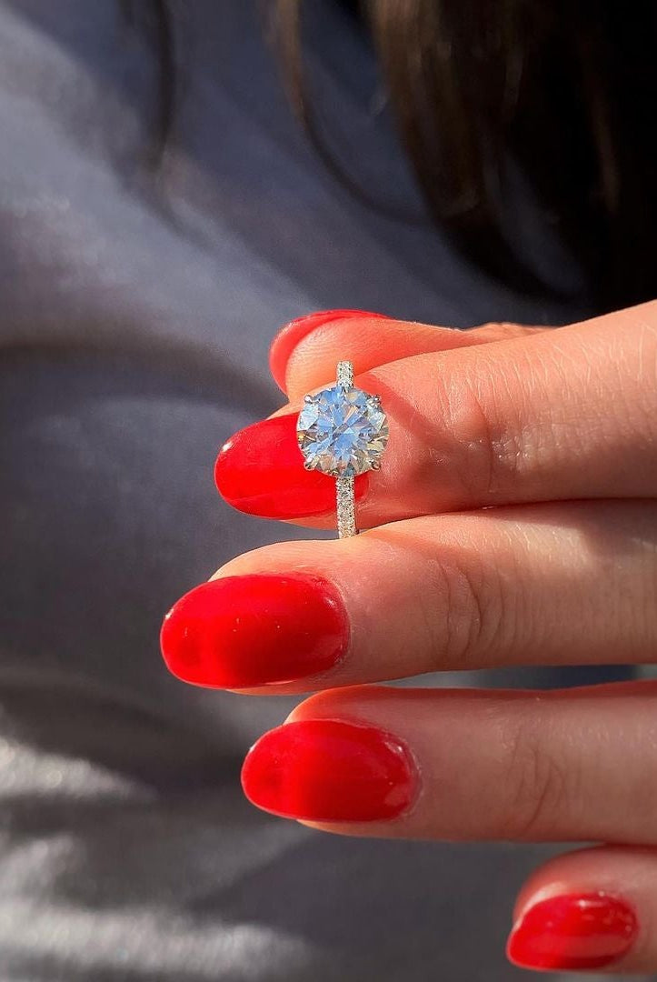 Hidden Halo Round Ring