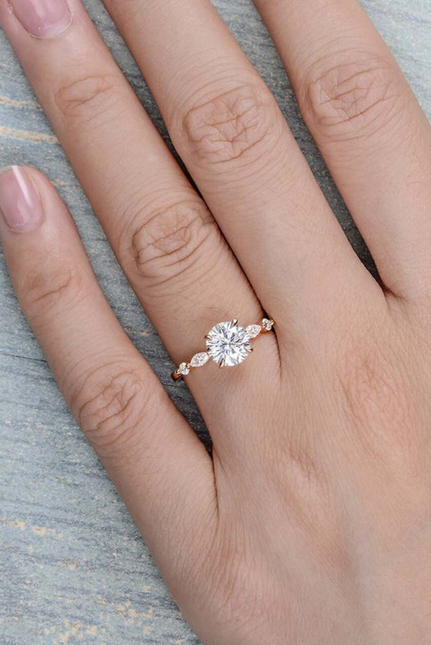 Moissanite Engagement Ring for Her