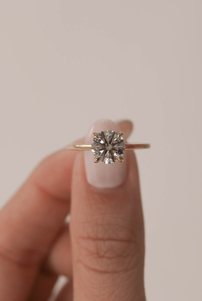 Round Moissanite Engagement Ring
