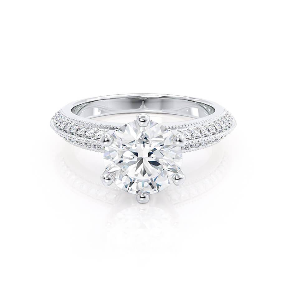 1.50 CT Round Moissanite Ring