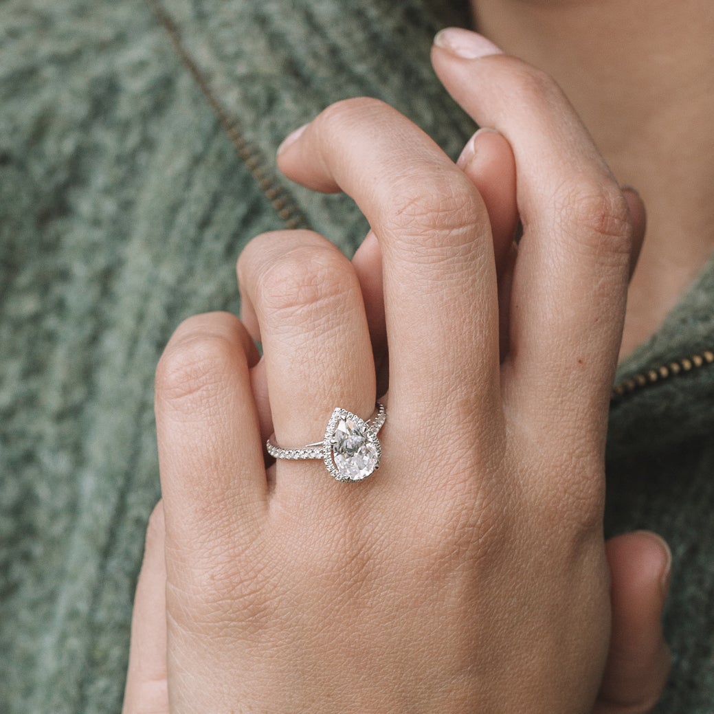 Four Prong Moissanite Ring