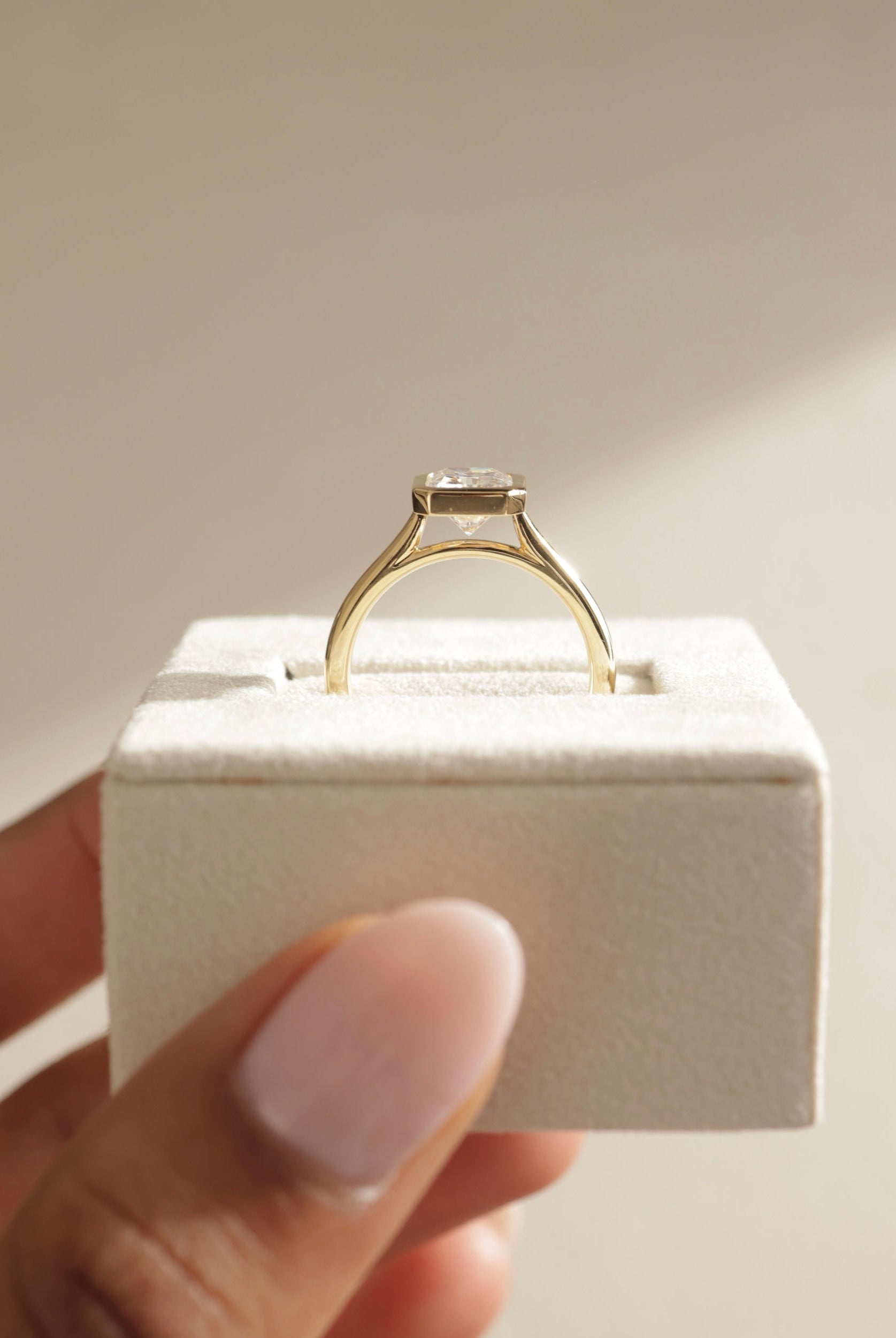 Radiant Cut Moissanite Engagement Ring