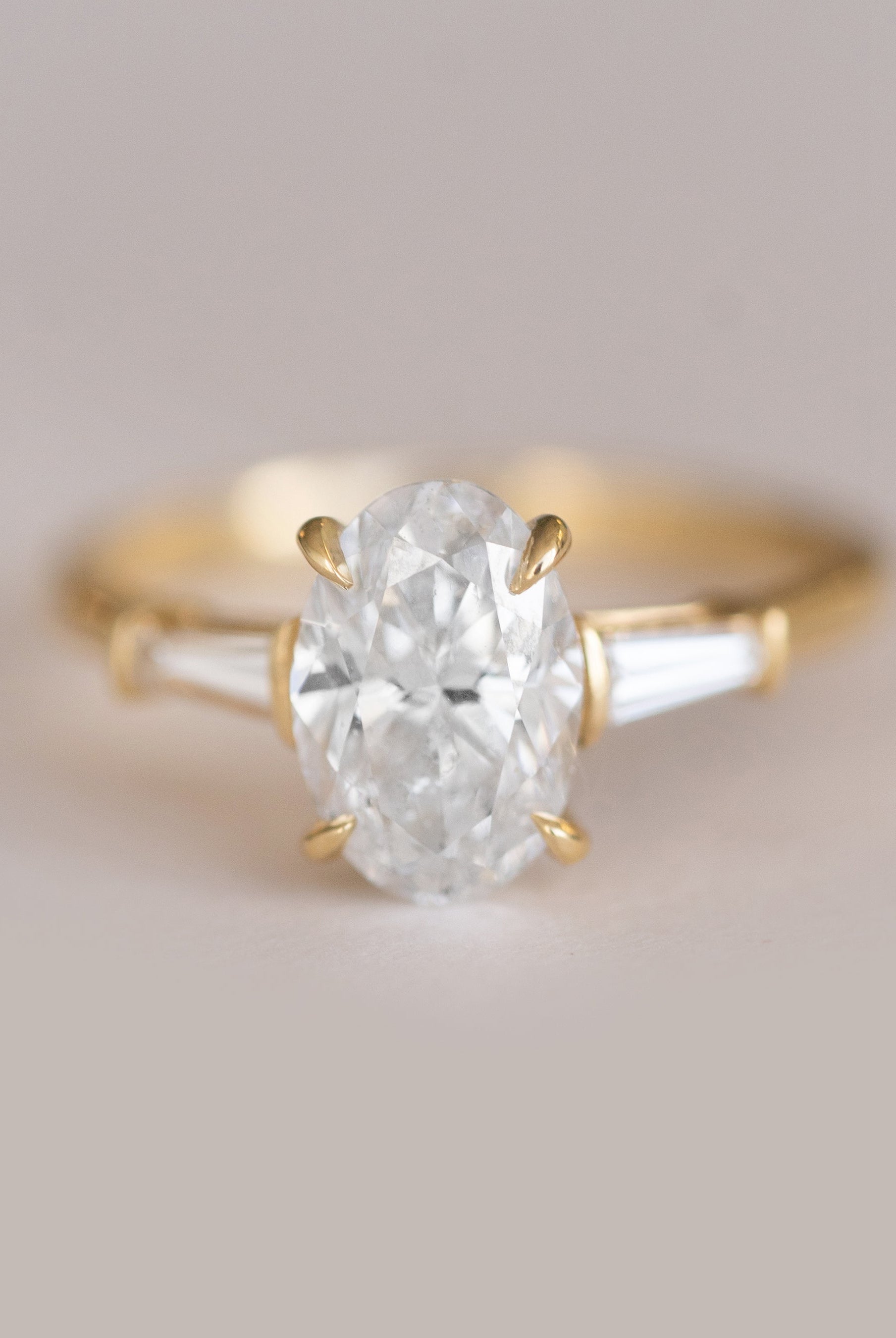 Oval Moissanite Engagement Ring