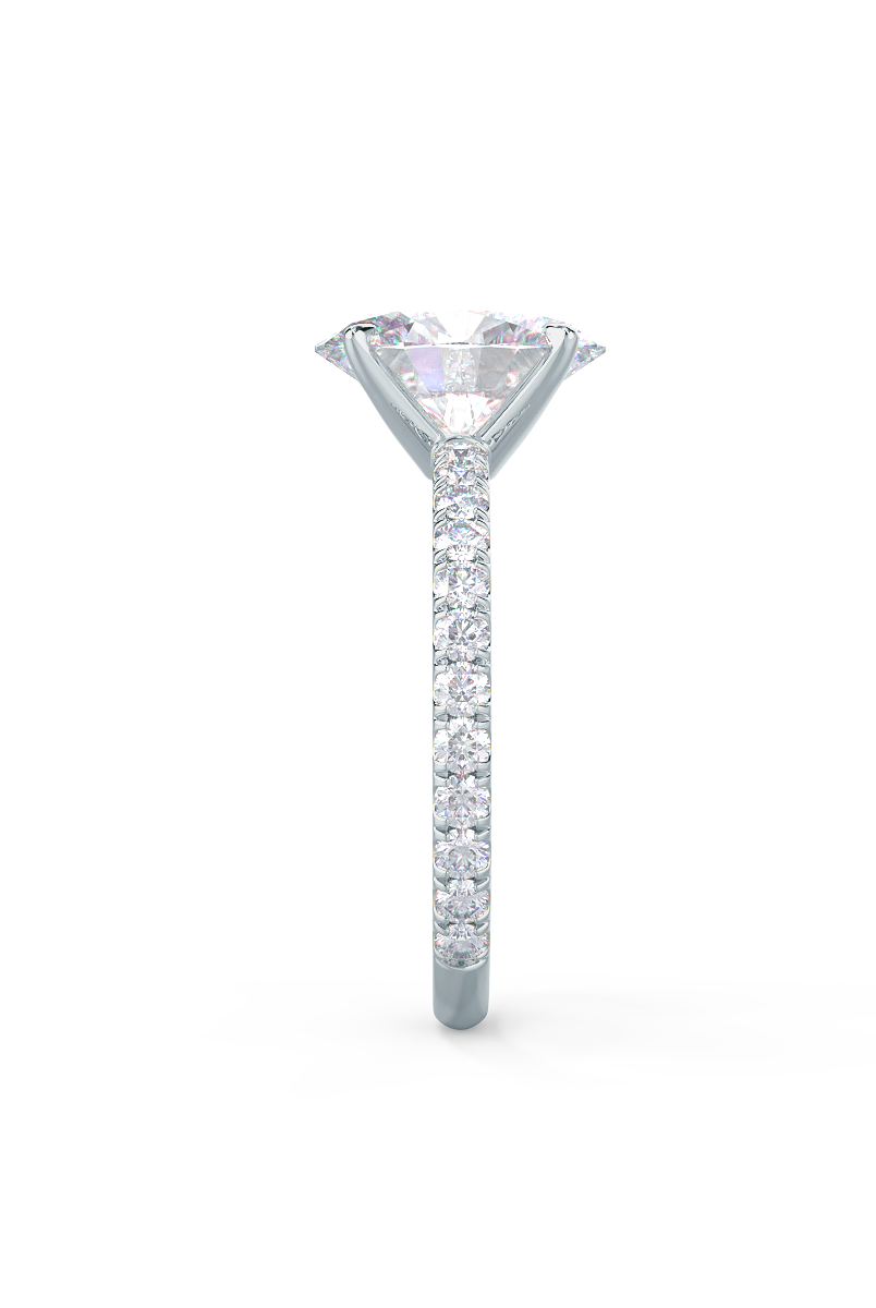 Pave Band Moissanite Ring