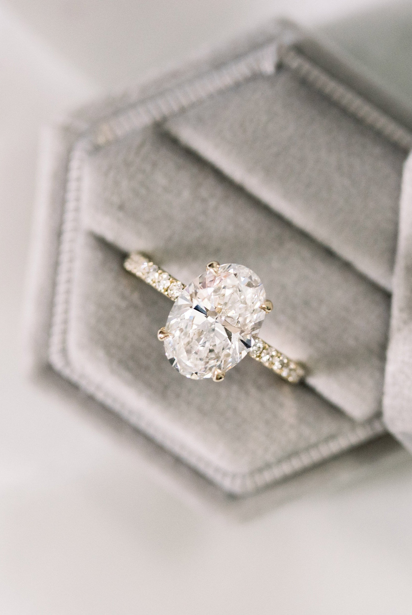 Pave Band Moissanite Ring