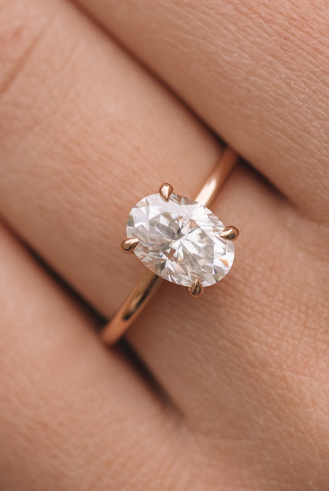 Oval Moissanite Engagement Ring