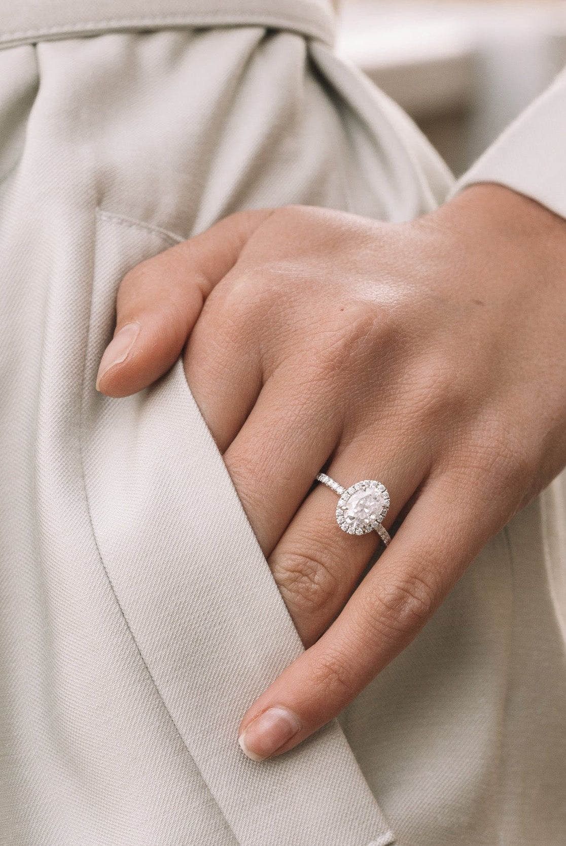 Custom Moissanite Engagement Ring