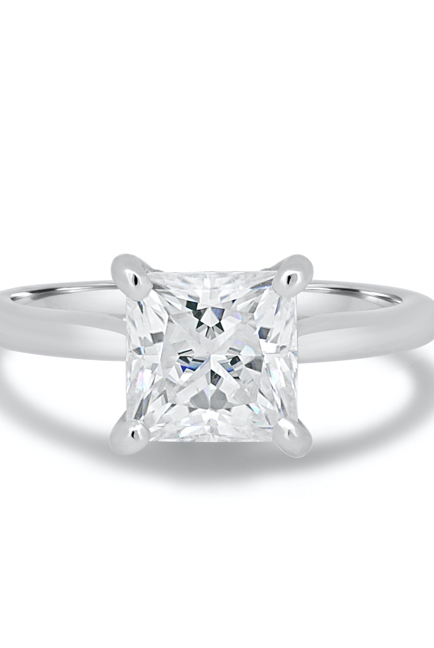 Princess Moissanite Engagement Ring