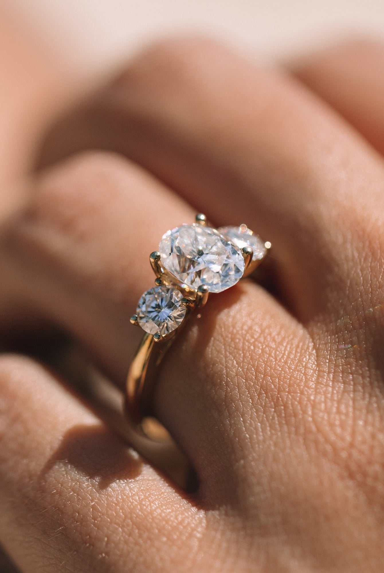 Oval Moissanite Engagement Ring