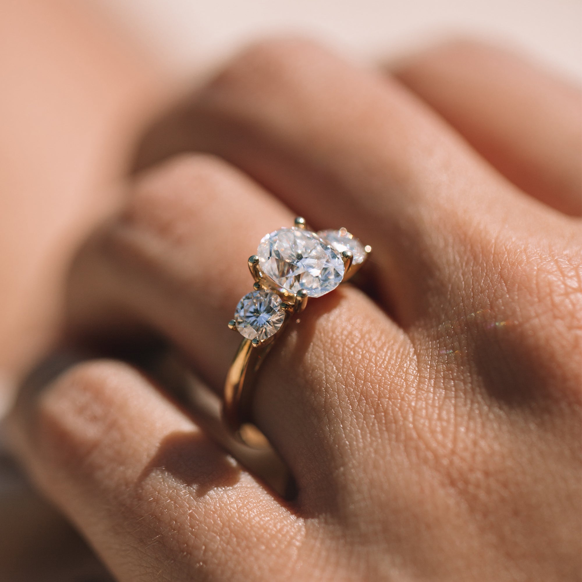 Oval Moissanite Engagement Ring