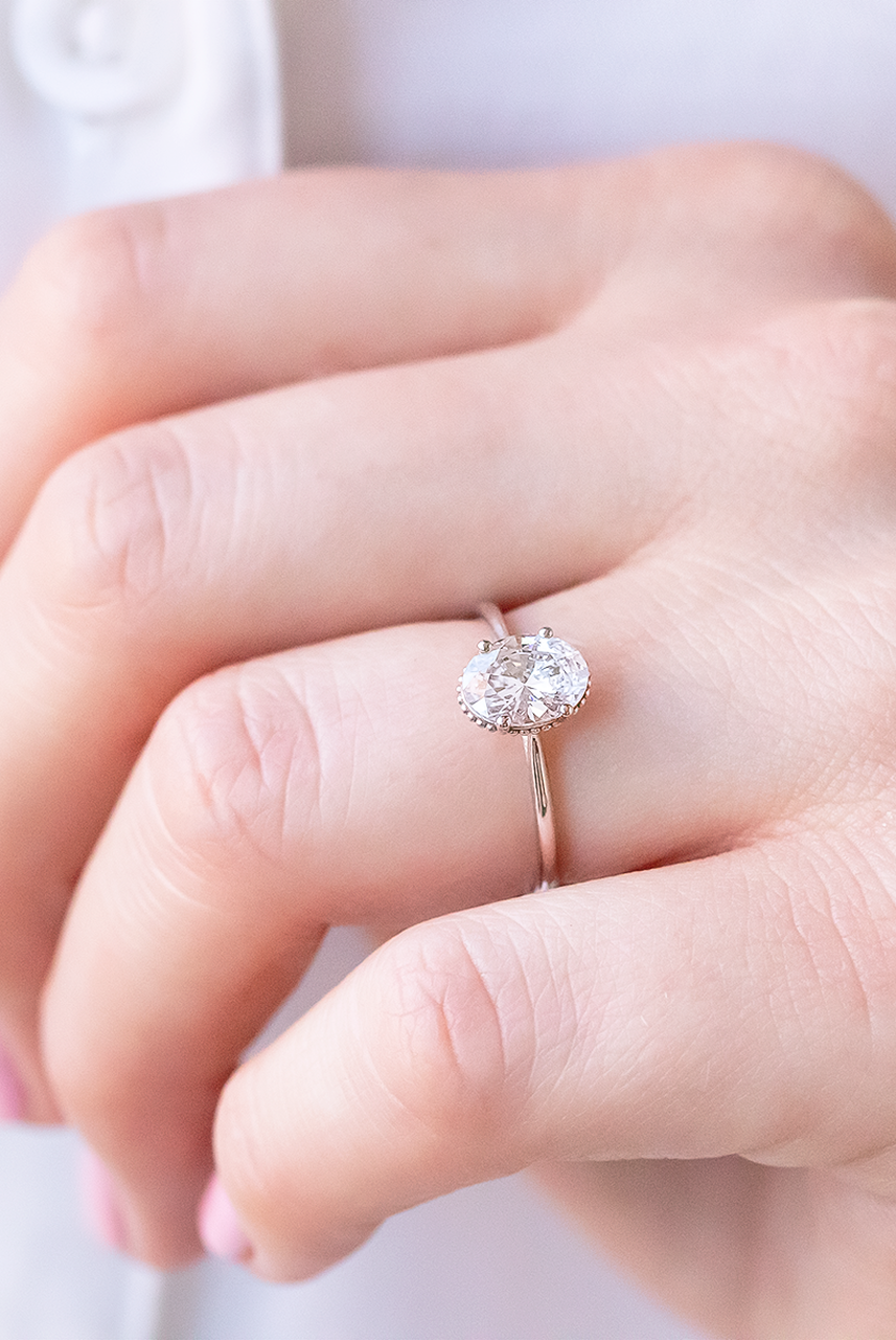 Moissanite bypass wedding band USA