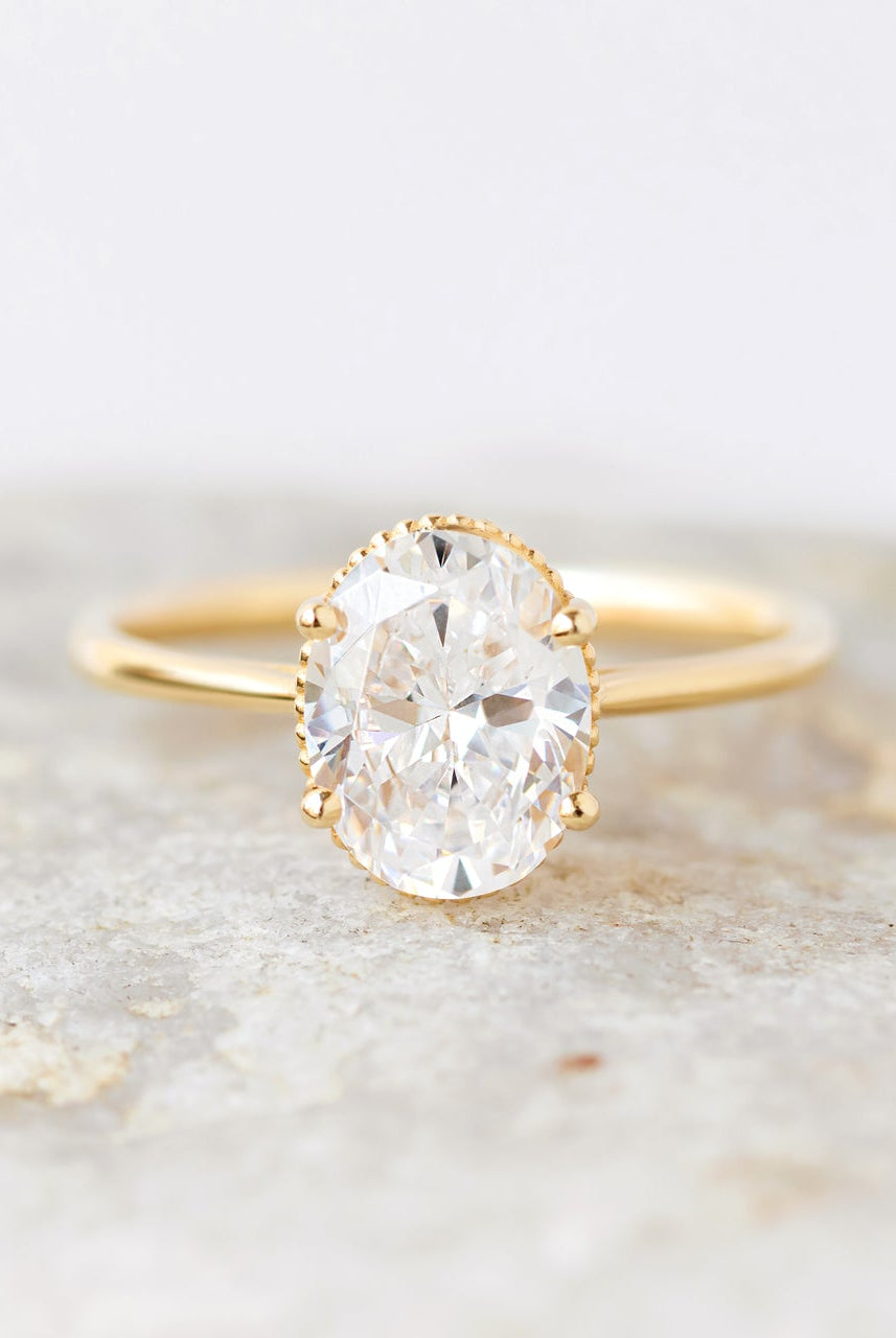 Oval Moissanite Engagement Ring