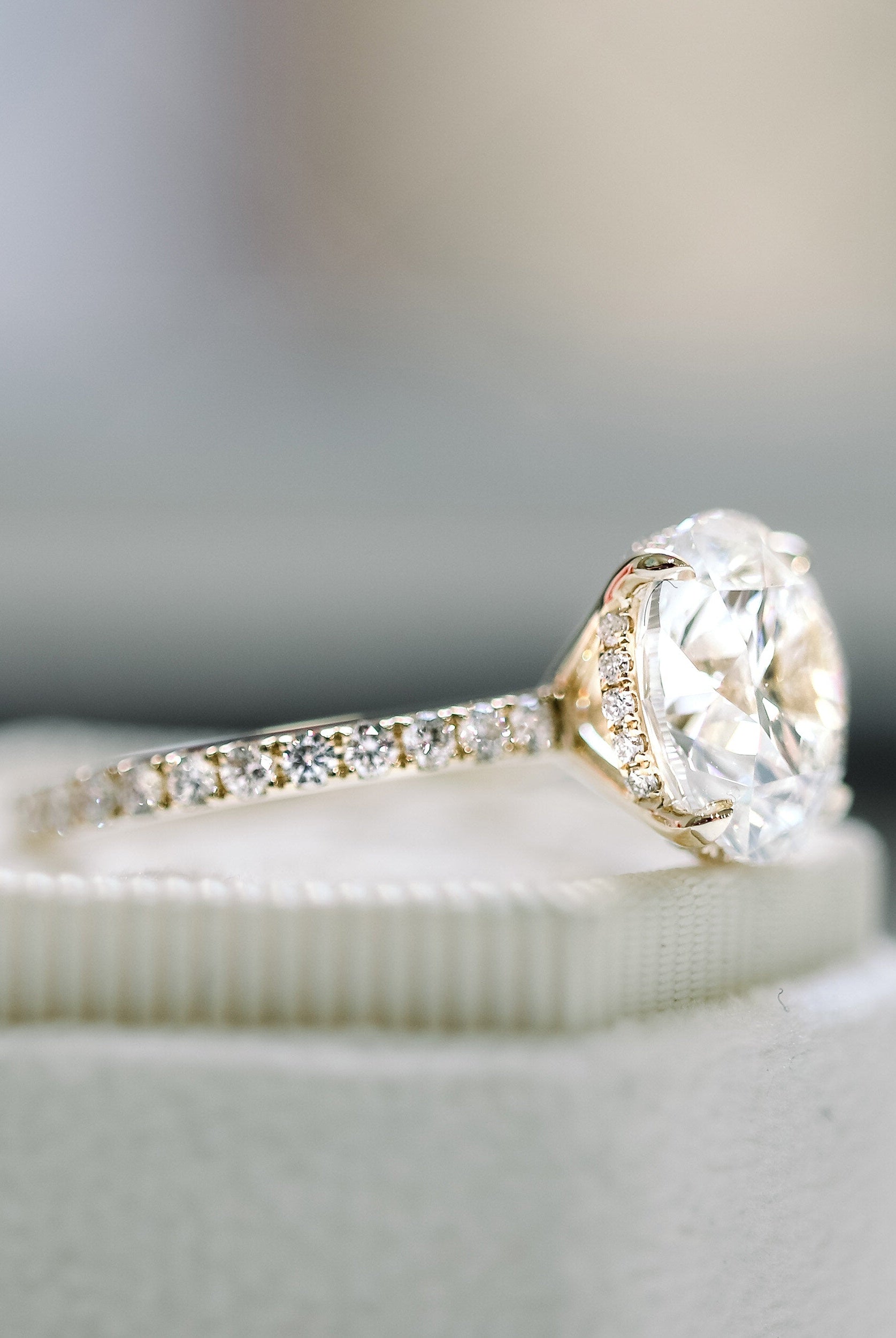 Moissanite diamond solitaire journey ring offers online