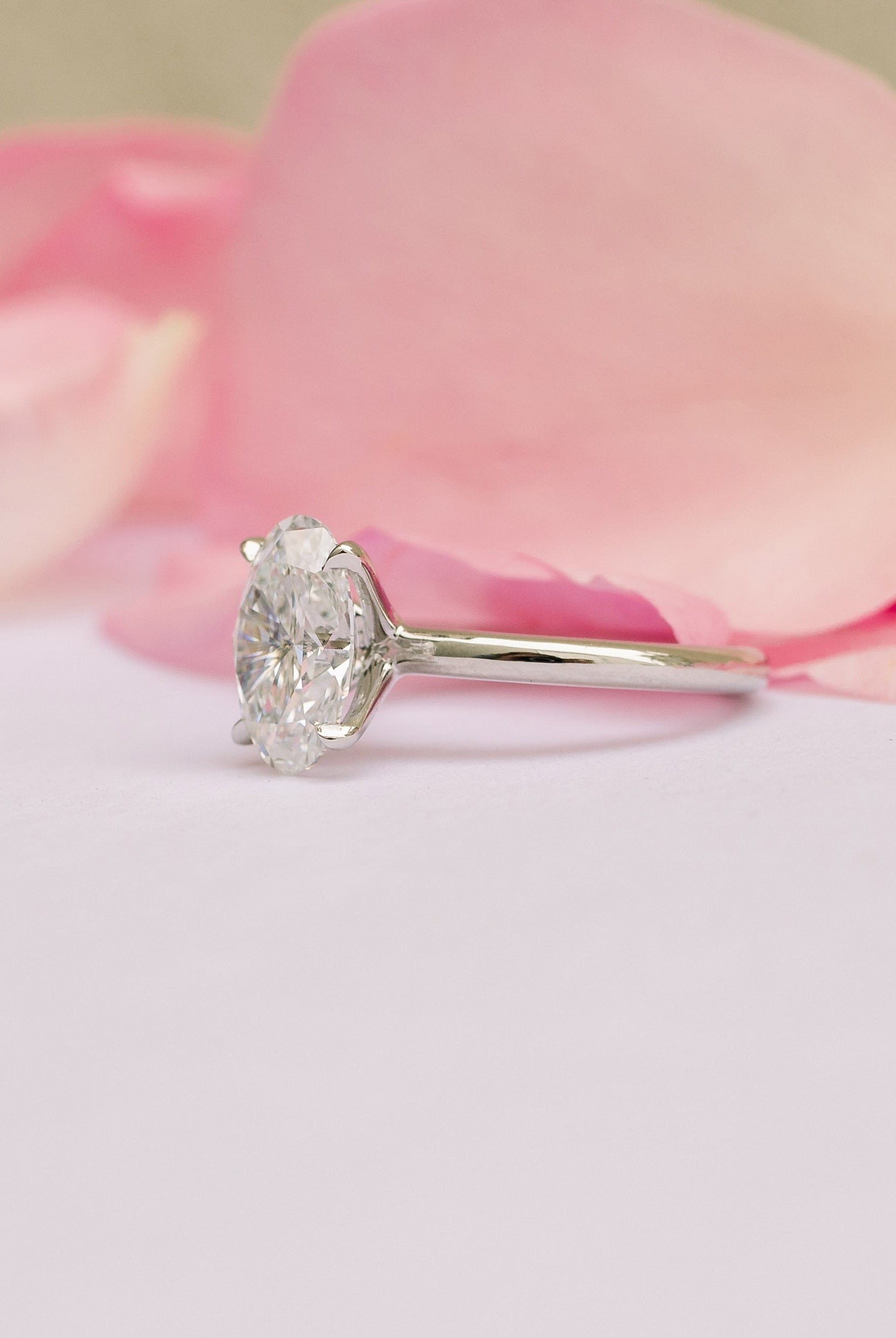 moissanite modern band engagement ring Chicago