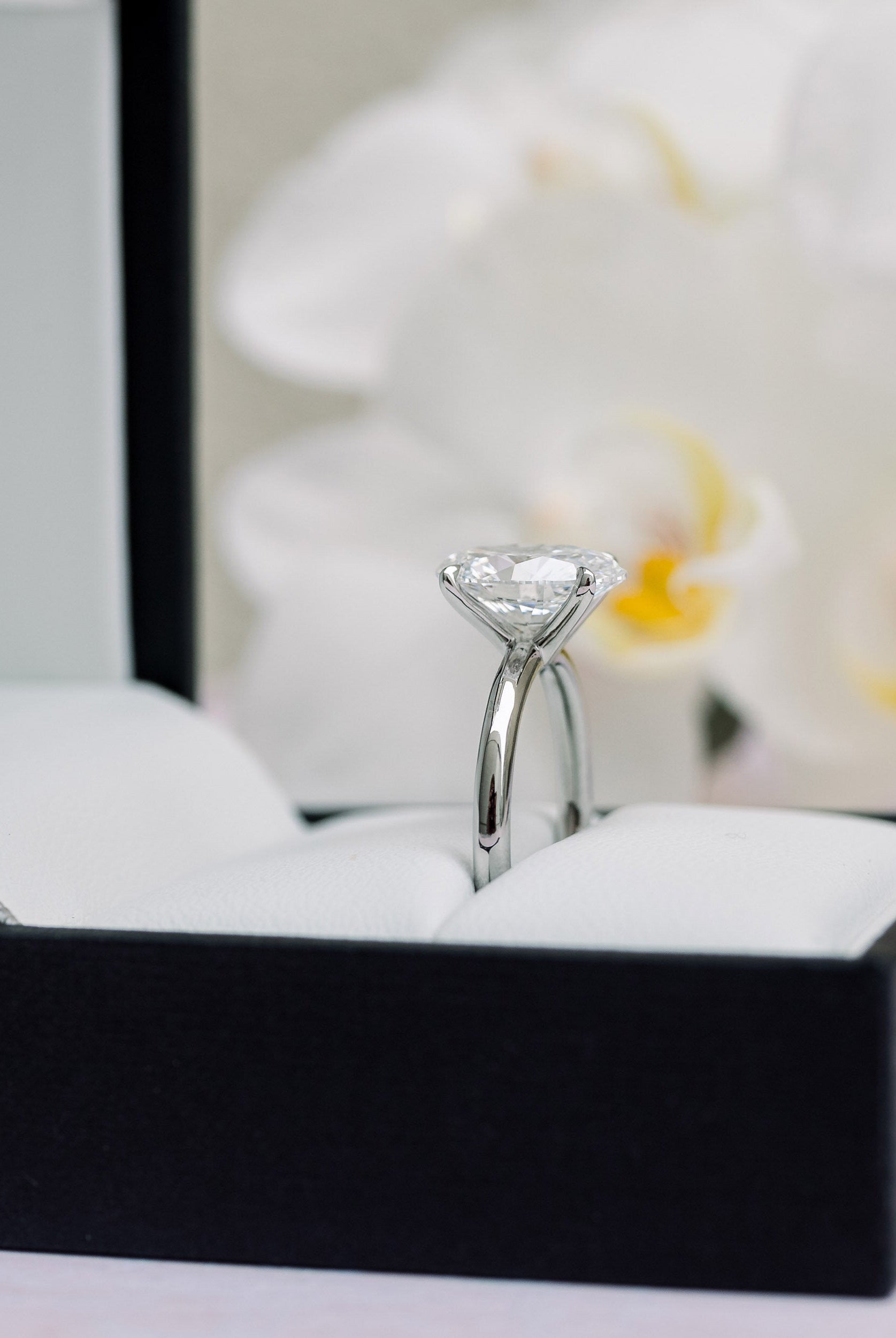 moissanite vintage band engagement ring Chicago