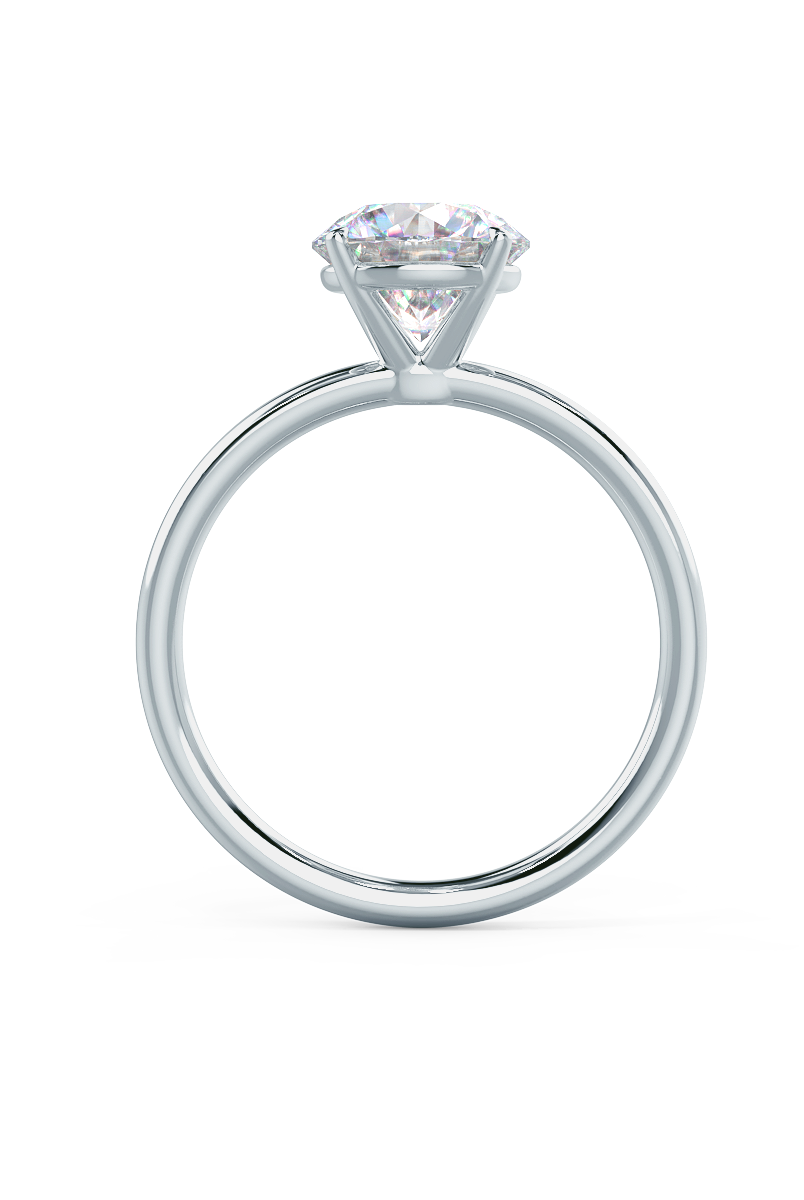 Minimalist moissanite rings