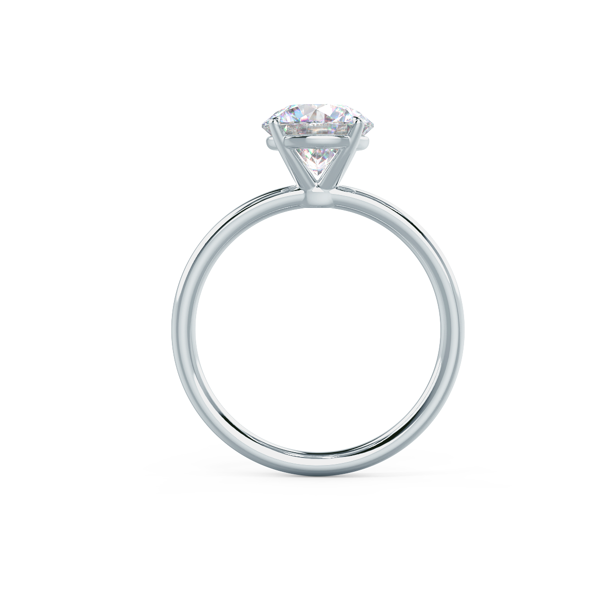 Minimalist moissanite rings
