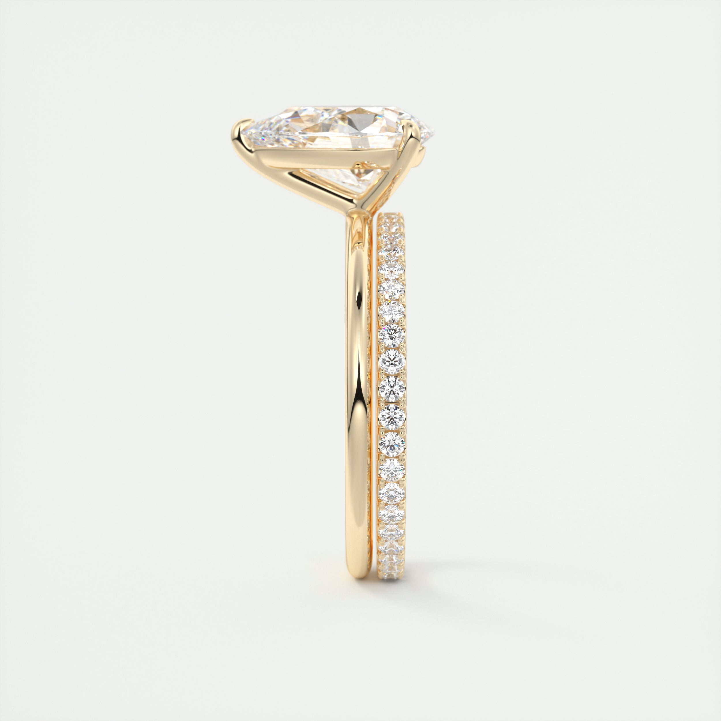 Marquise cut moissanite rings