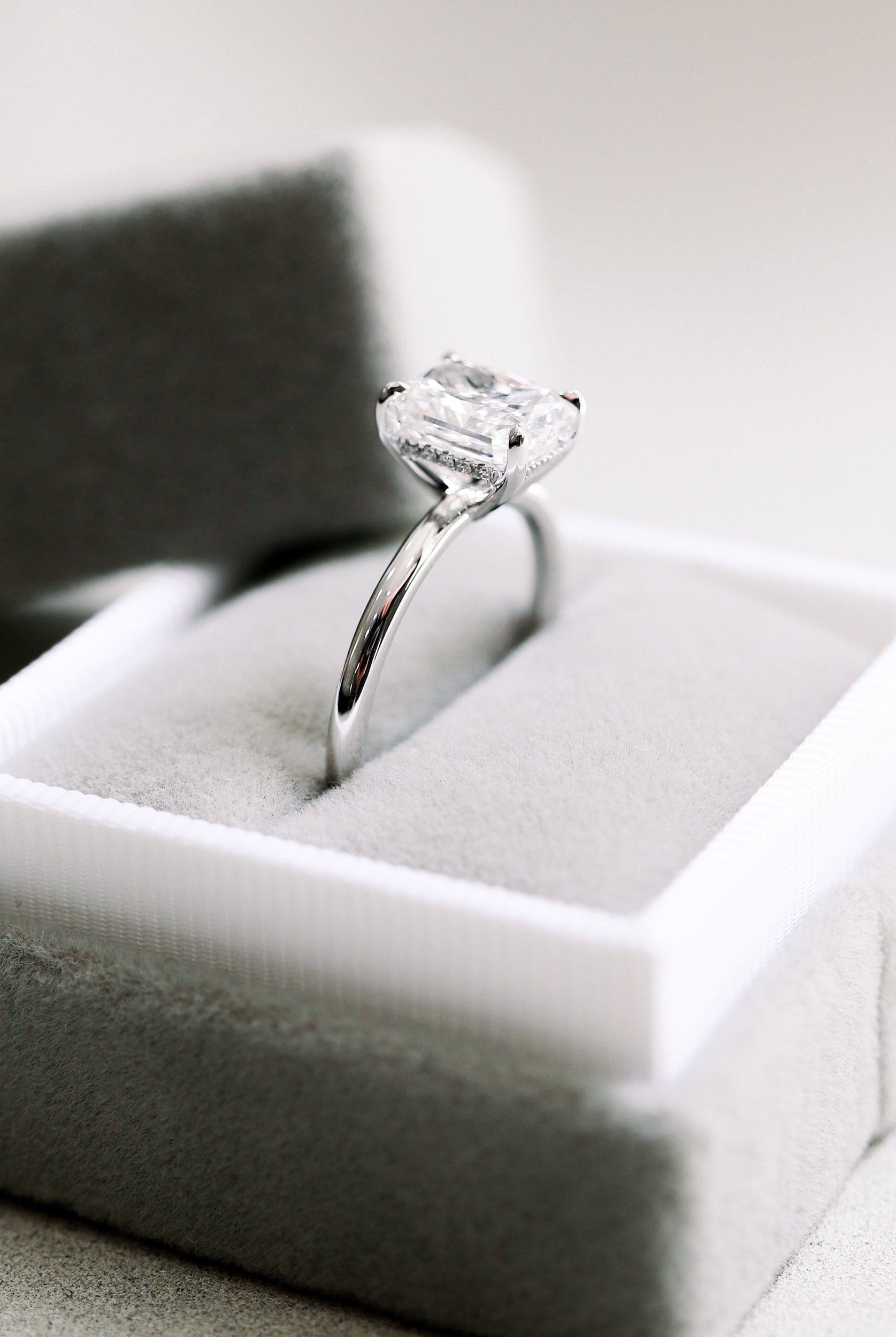 Moissanite princess cut eternity ring NY