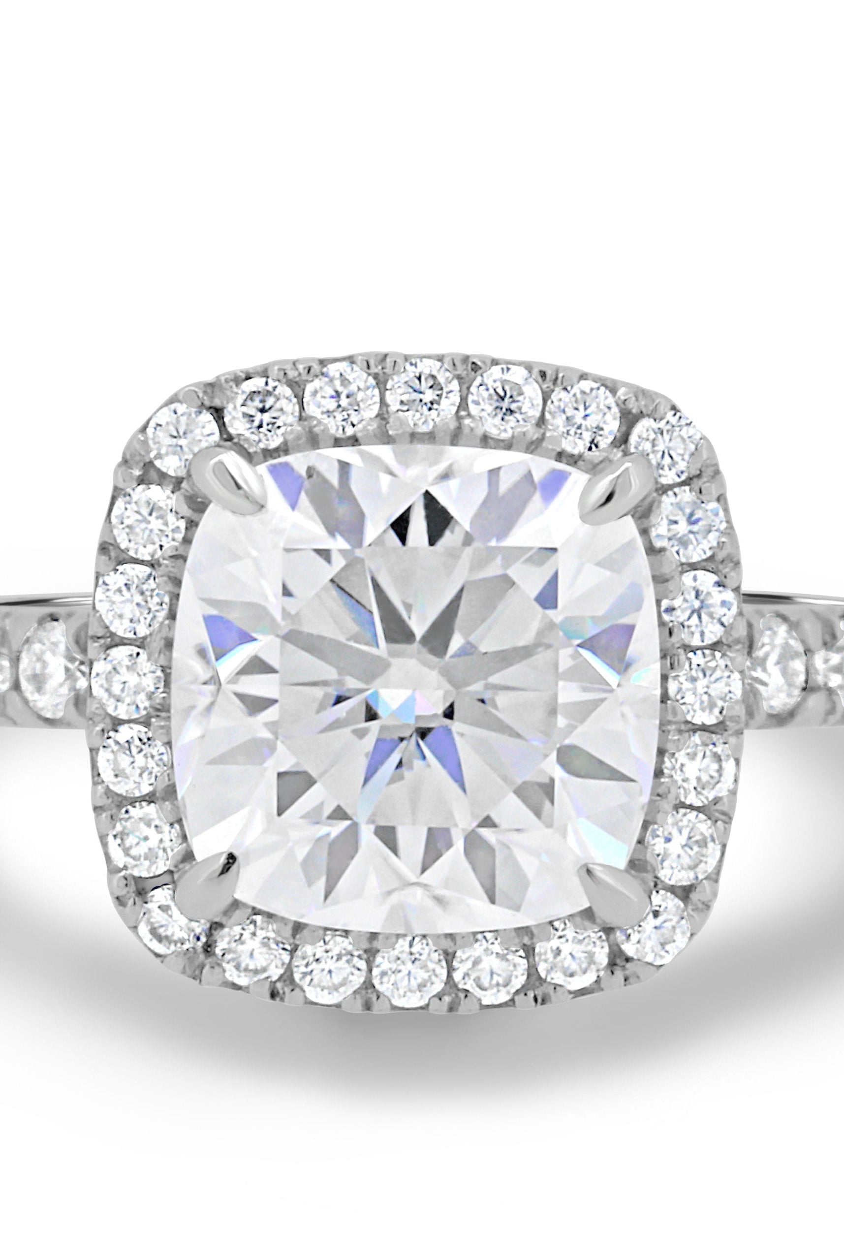 Cushion Moissanite Engagement Ring