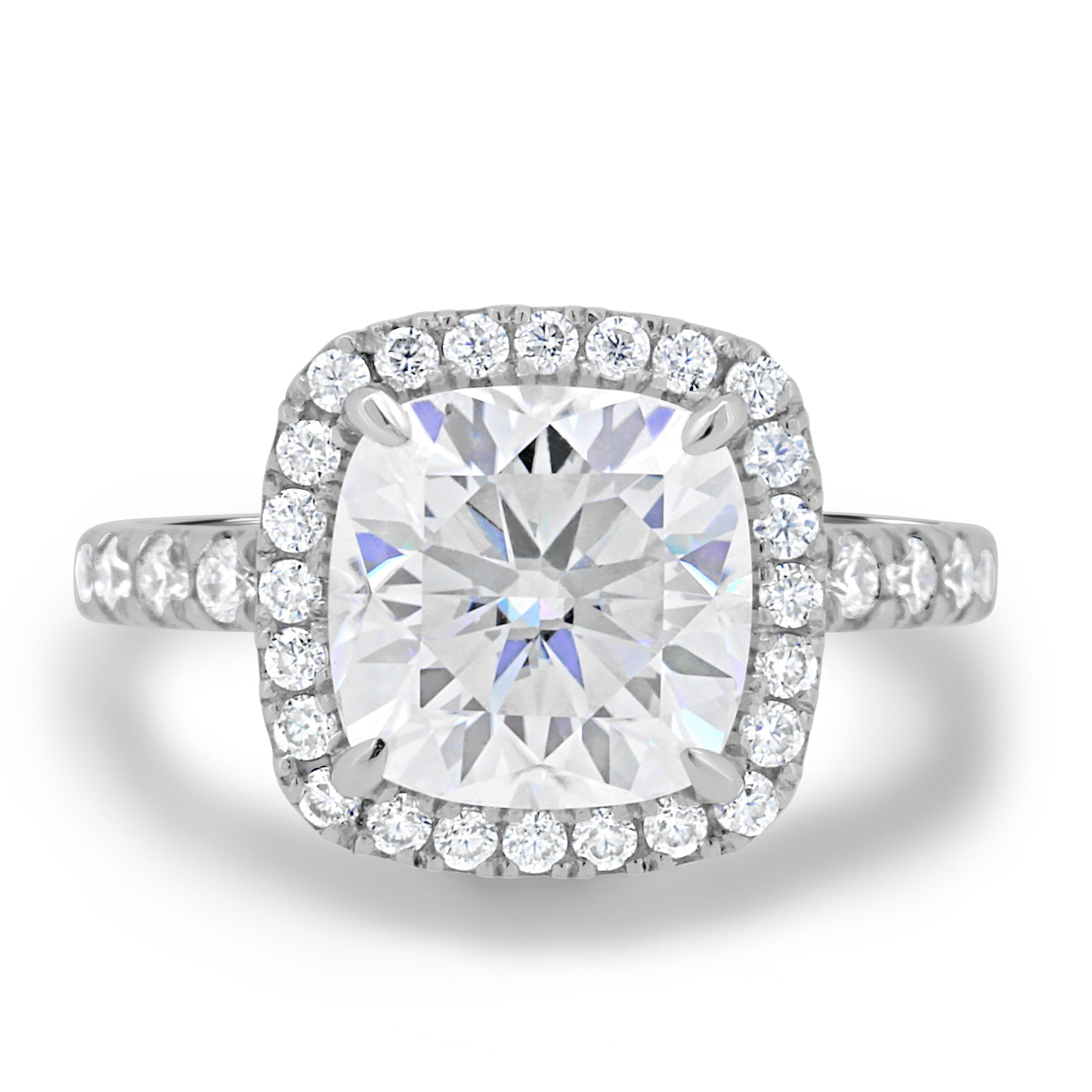 Cushion Moissanite Engagement Ring