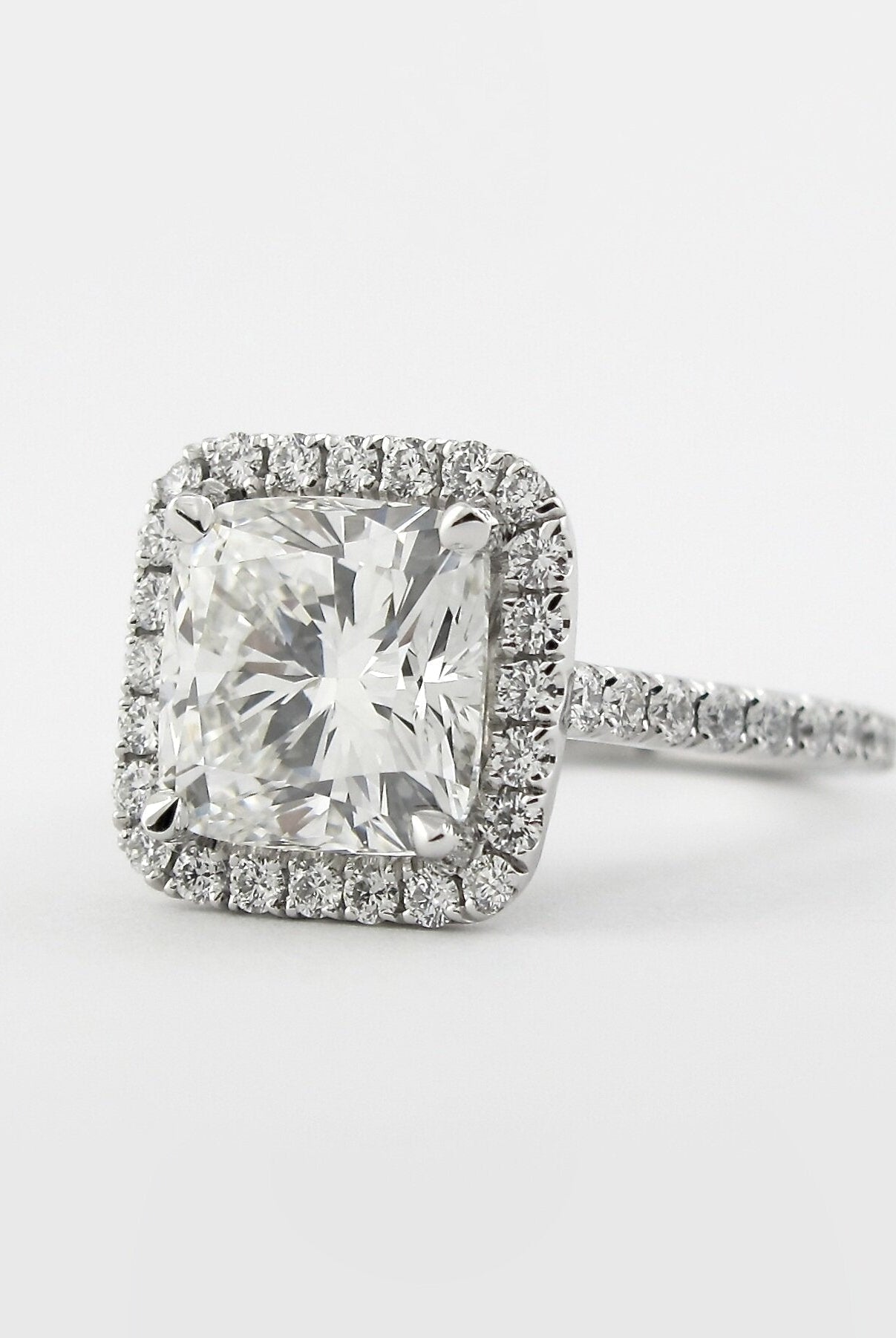 Halo Moissanite Engagement Ring