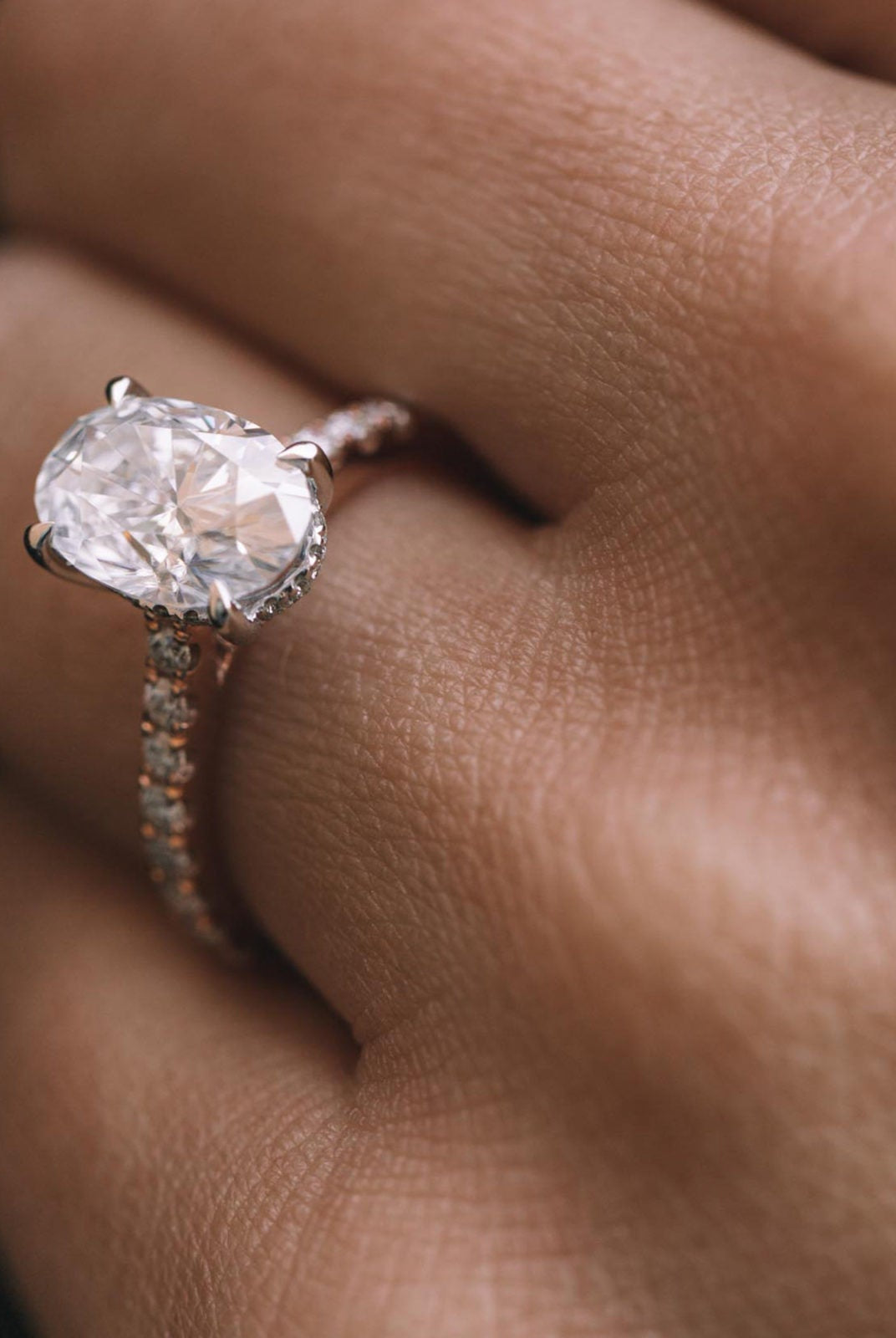 Oval Moissanite Engagement Ring