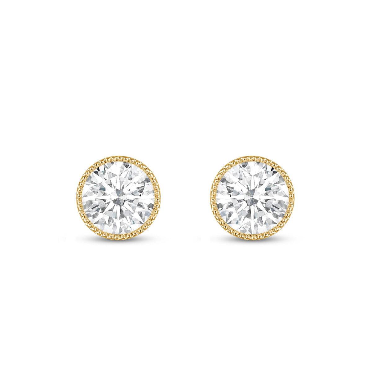 2.0Ct Round Cut Moissanite Vintage Diamond Stud Earrings for Her