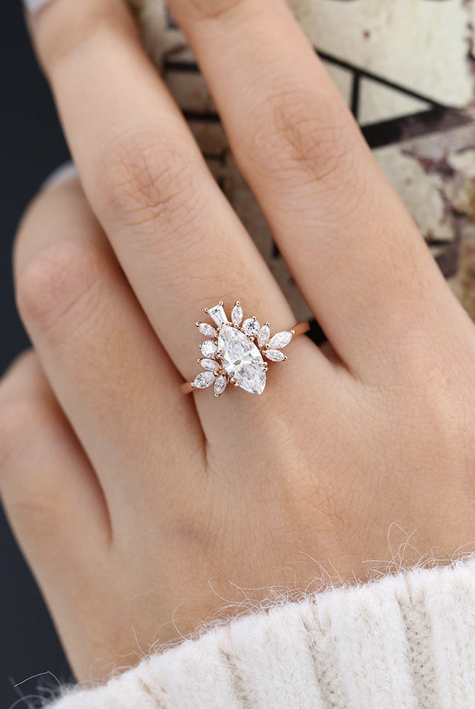 marquise-shaped-moissanite-cluster-engagement-ring-3