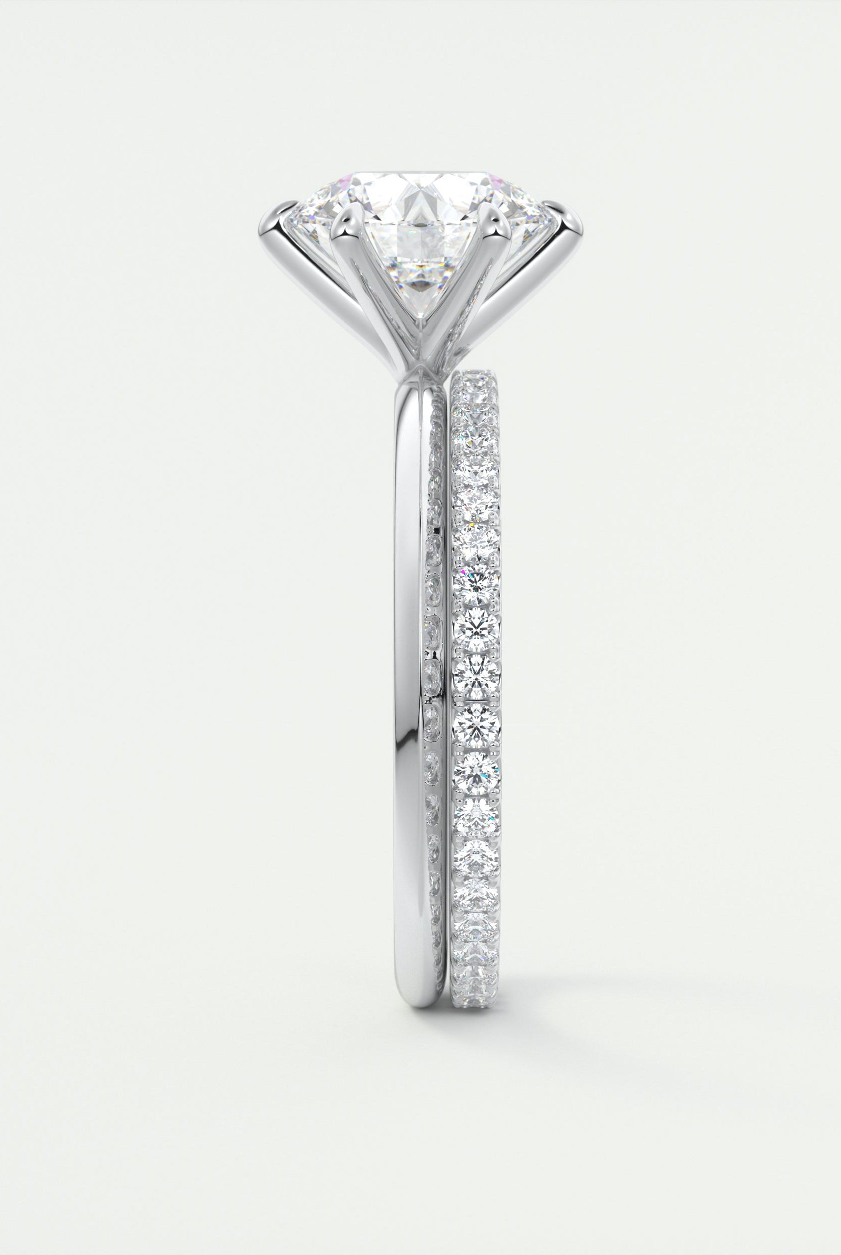 Moissanite wedding bands