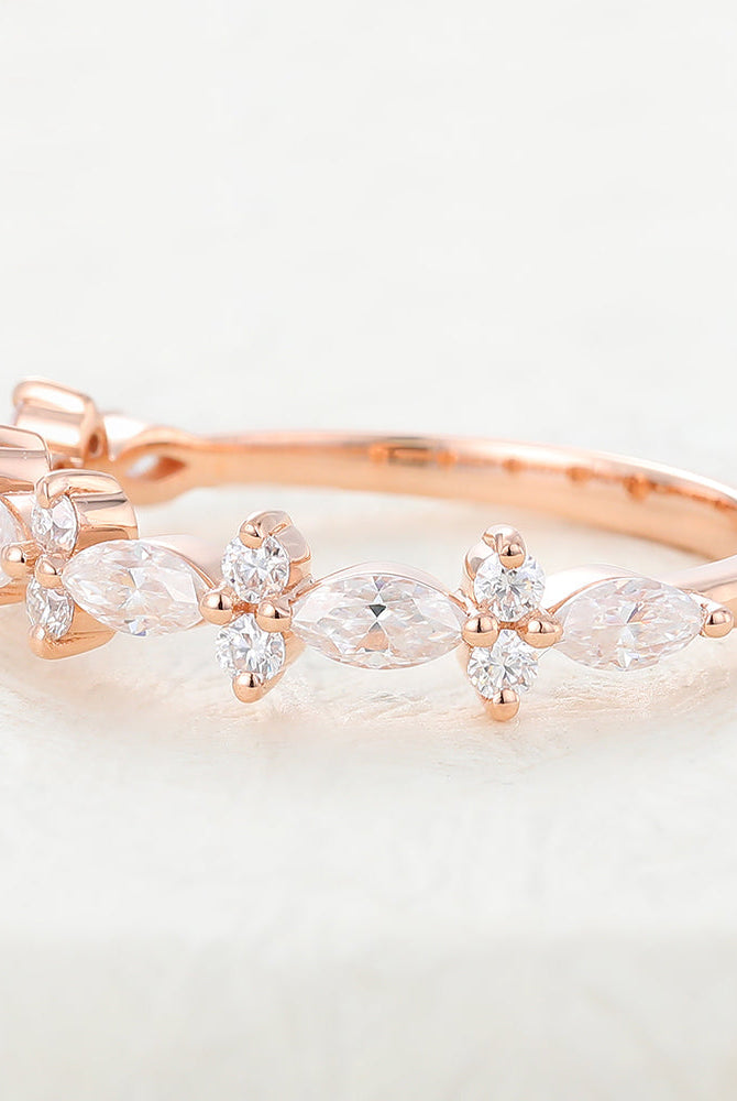 round-marquise-shaped-moissanite-cluster-wedding-band