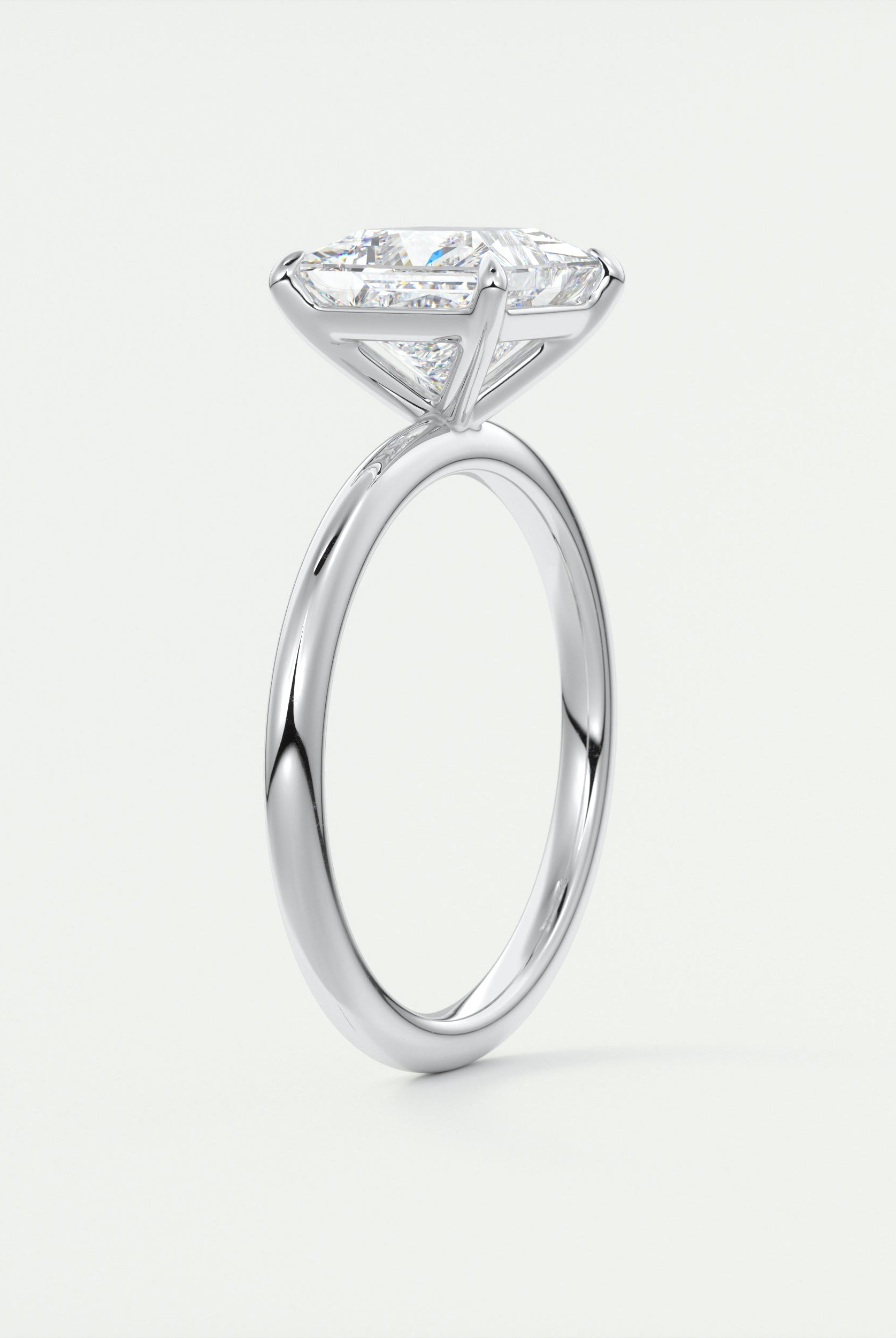 Cushion cut moissanite rings