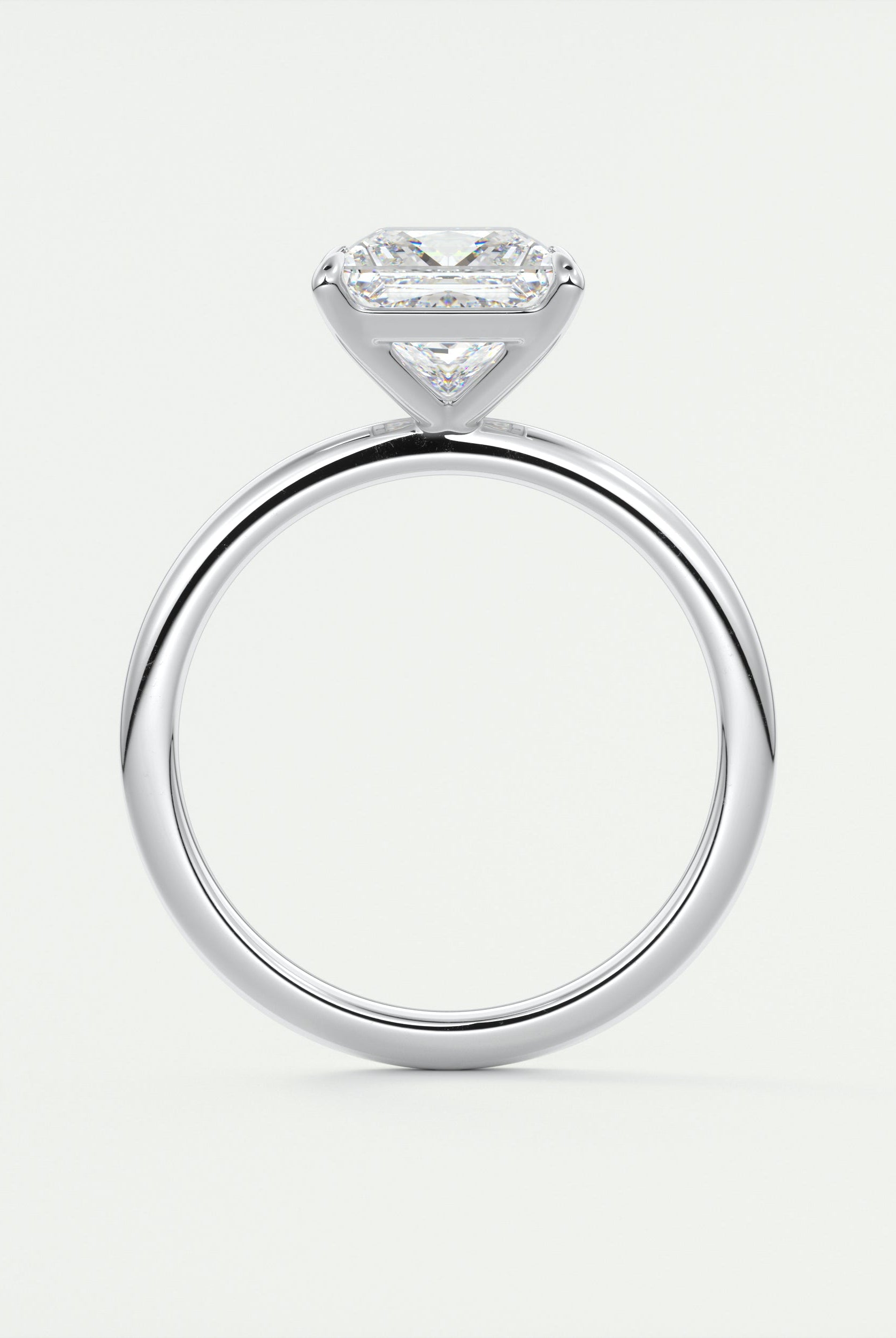 Princess cut moissanite rings