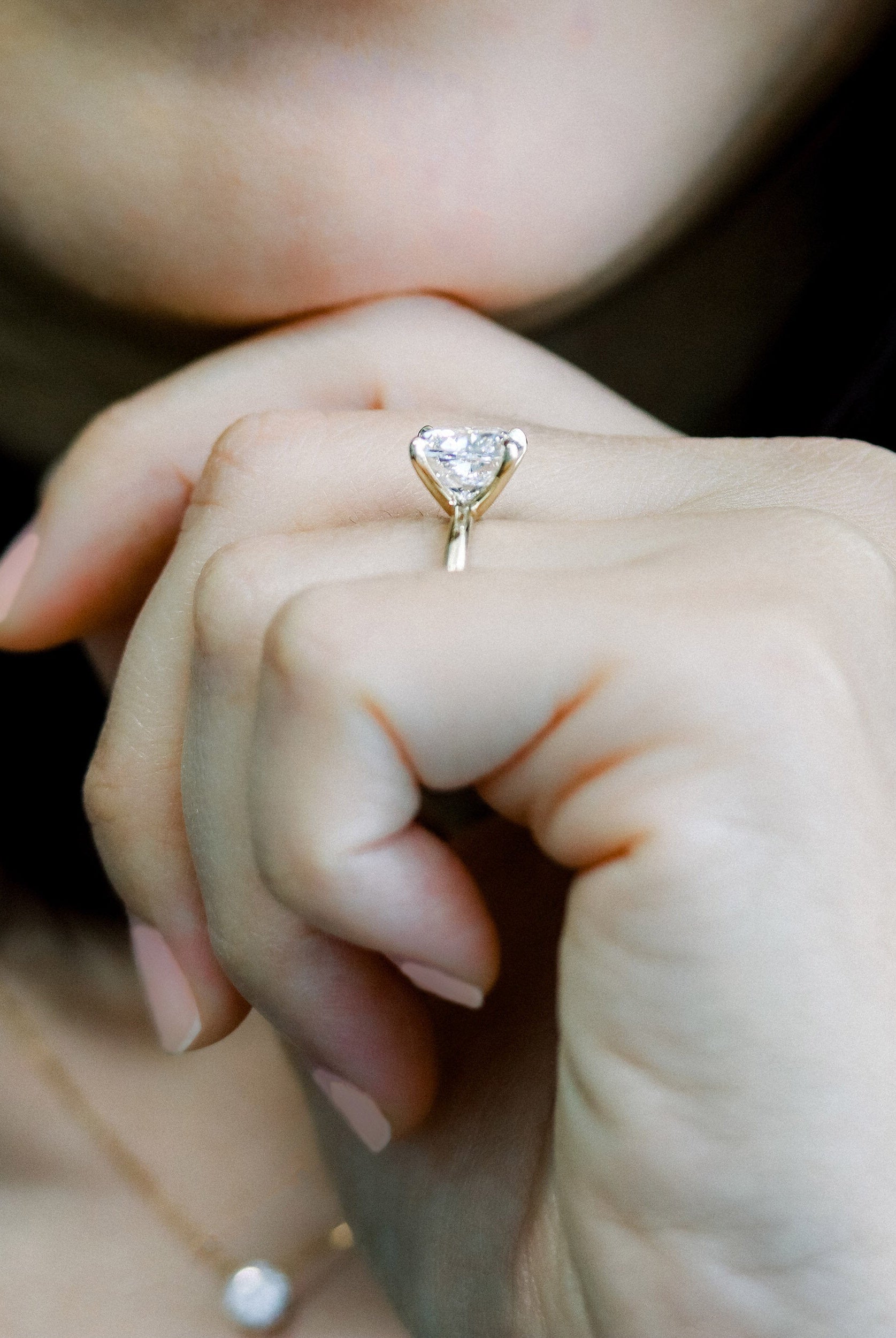 2.75ct Cushion Cut Moissanite Diamond Classic Solitare Engagement Ring