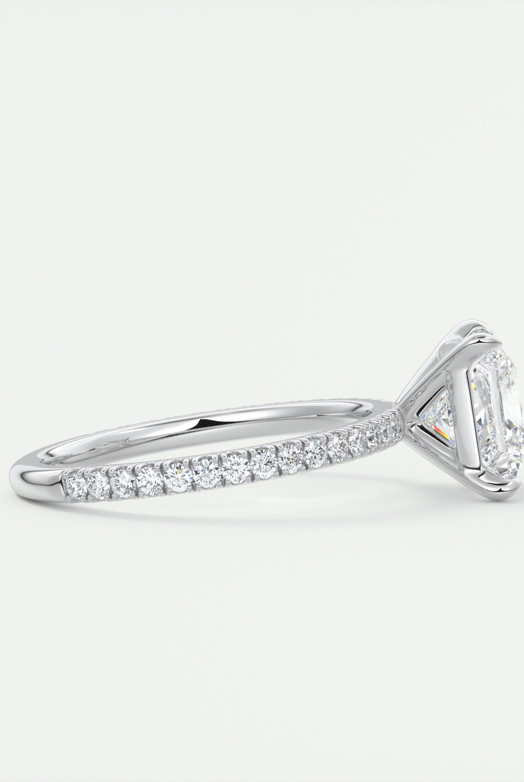 moissanite jewelry with geometric-inspired aesthetics