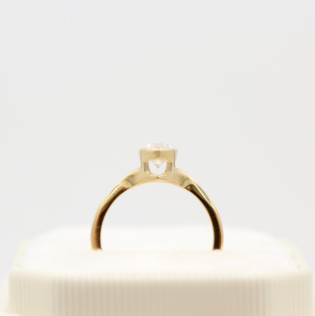 Bezel Set Moissanite Ring