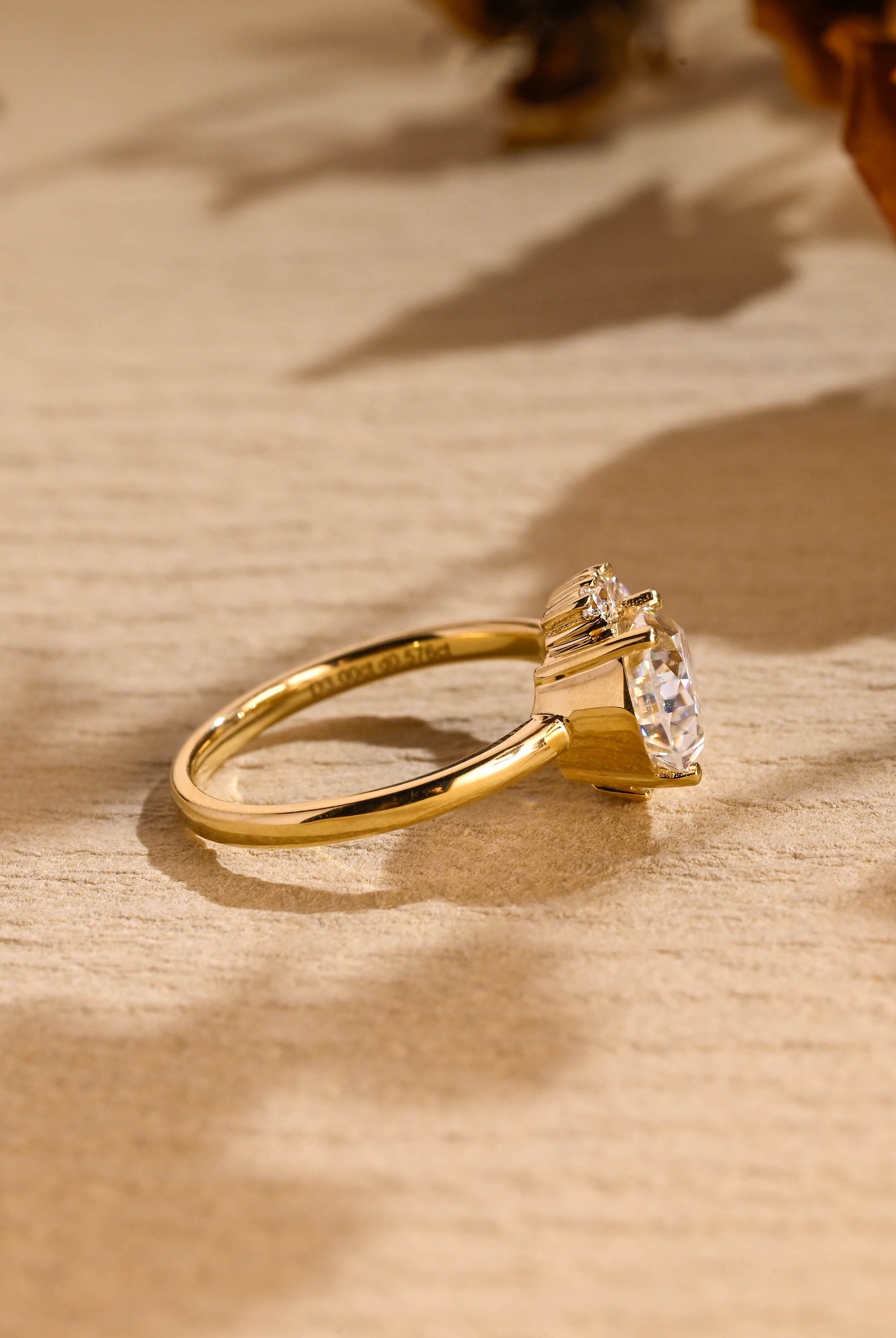 elegant pear cut engagement ring moissanite