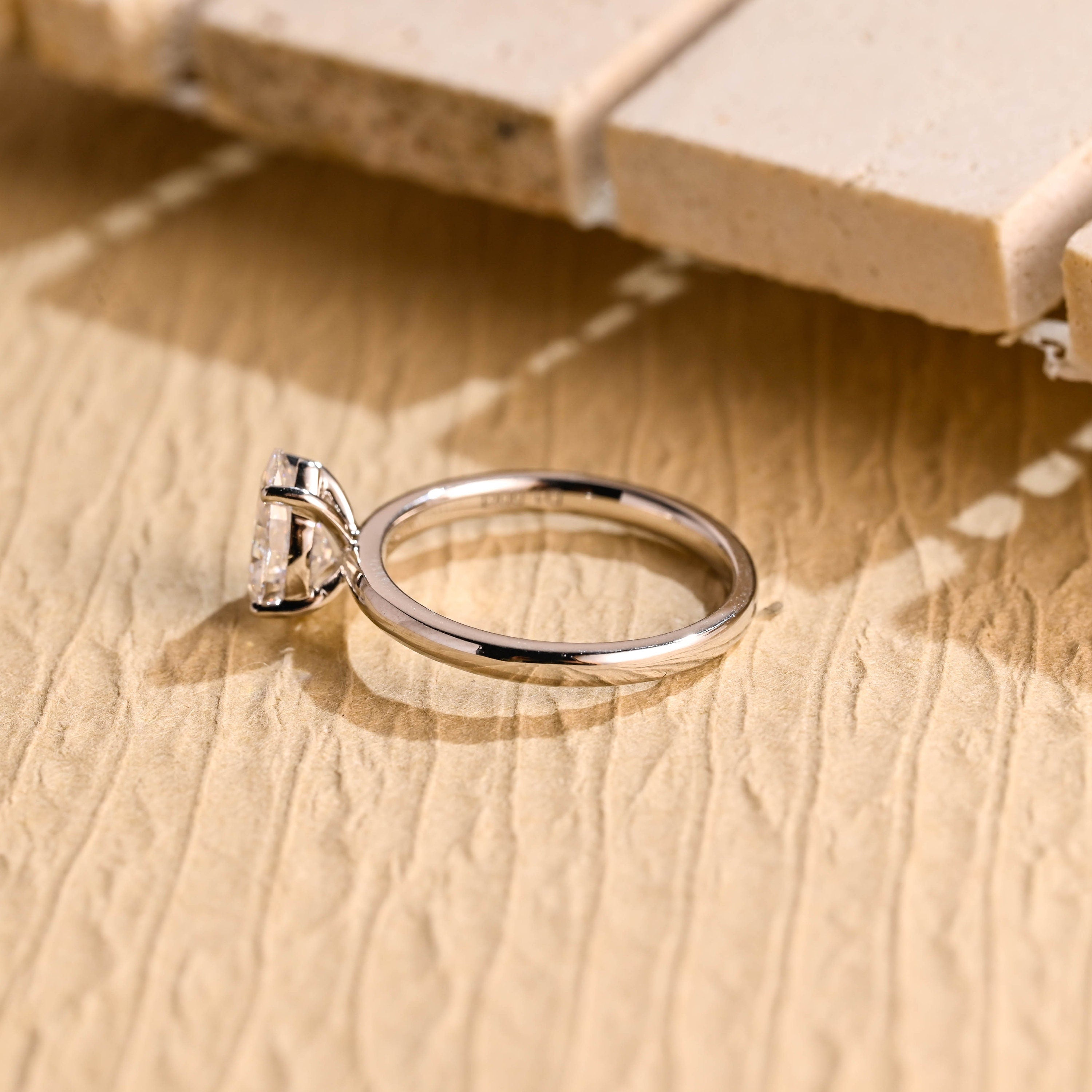 pear engagement ring moissanite USA