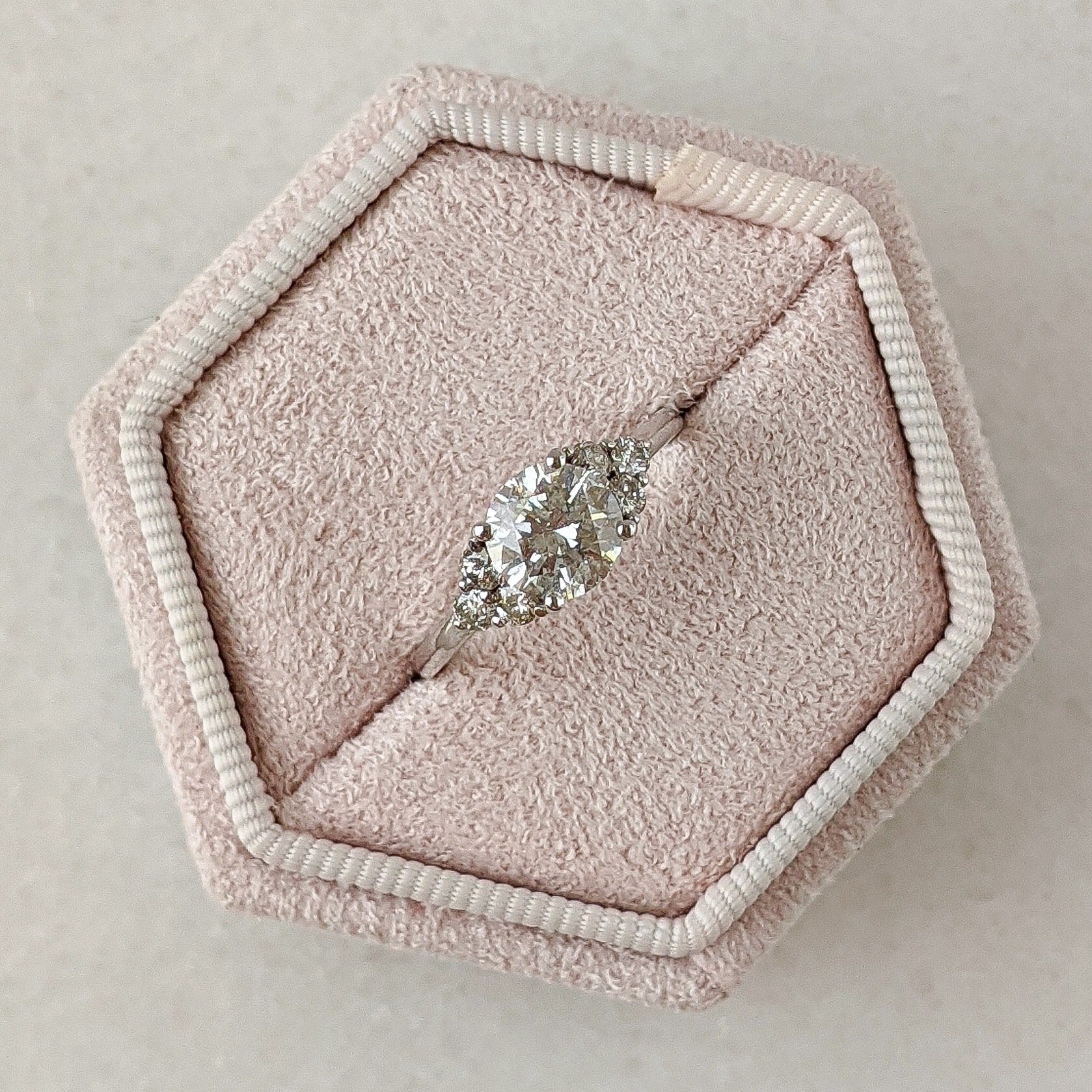 1.15CT Round Cluster Moissanite Diamond Solitaire Engagement Ring In Solid Gold