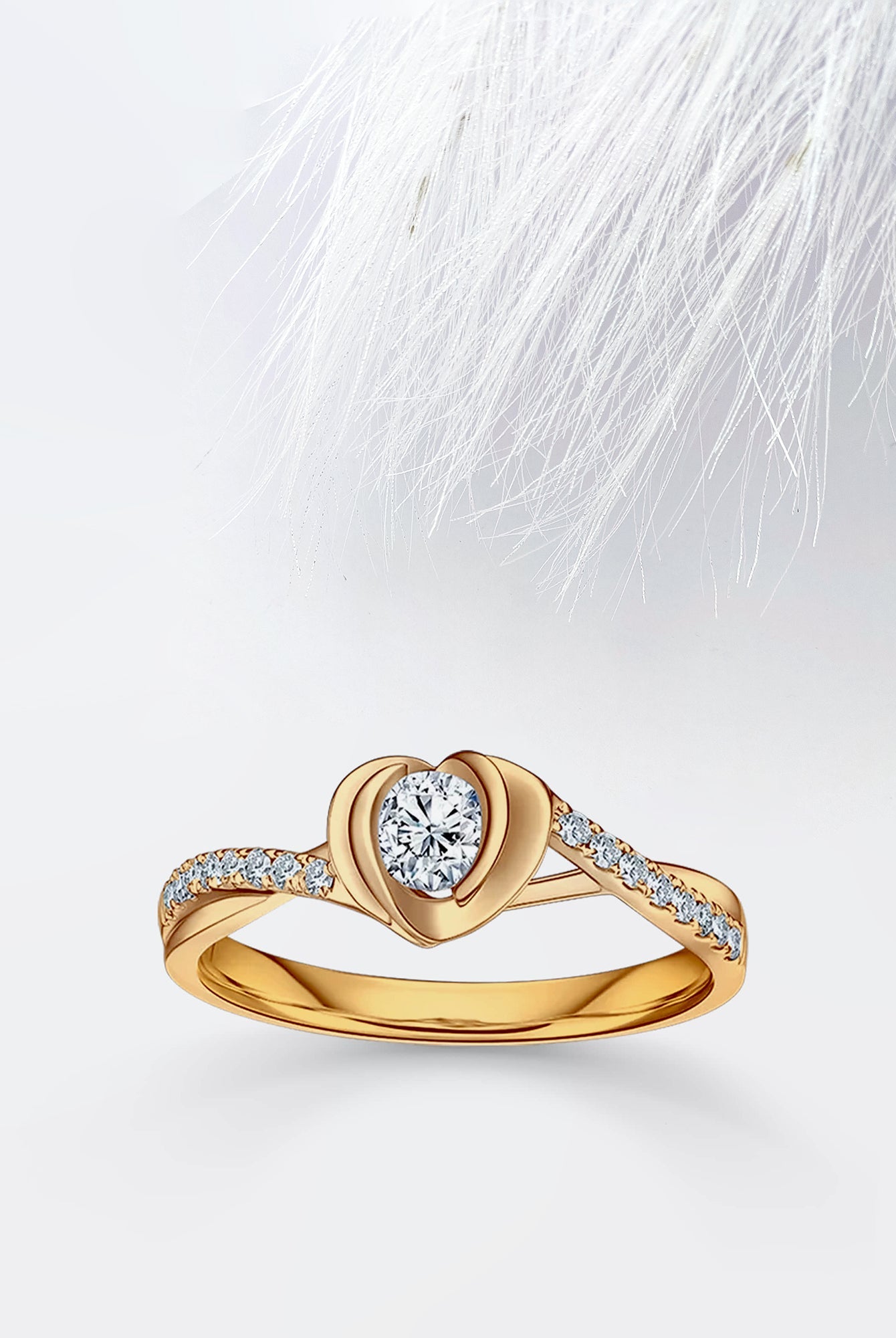 Round Diamond Infinity Moissanite Engagement Ring For Women