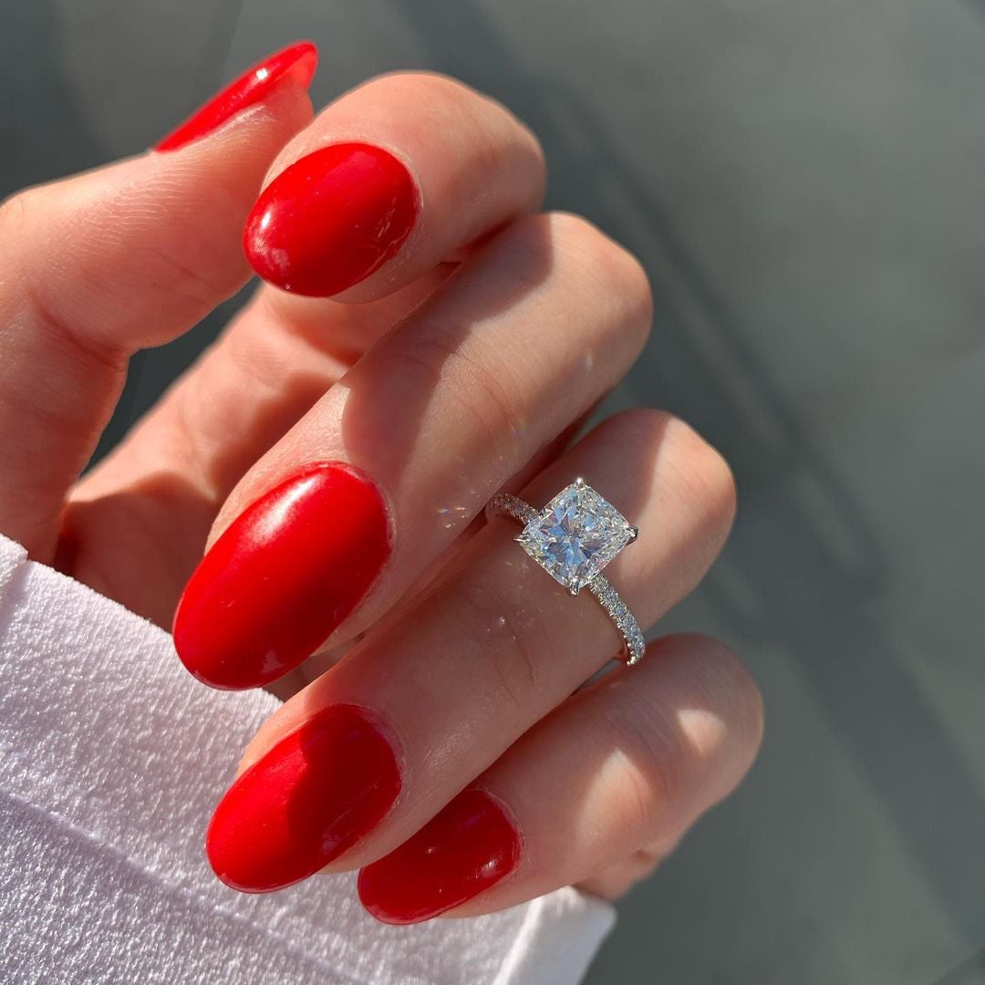 Moissanite wave trilogy ring New York