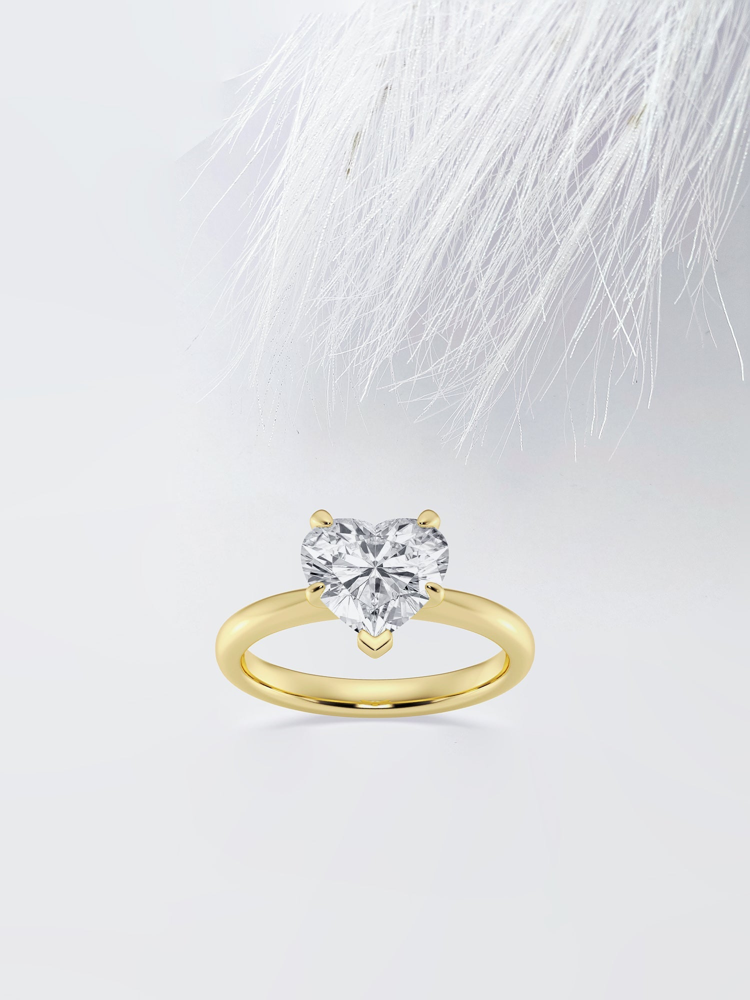 Heart Cut Moissanite Solitaire Diamond Engagement Ring For Women