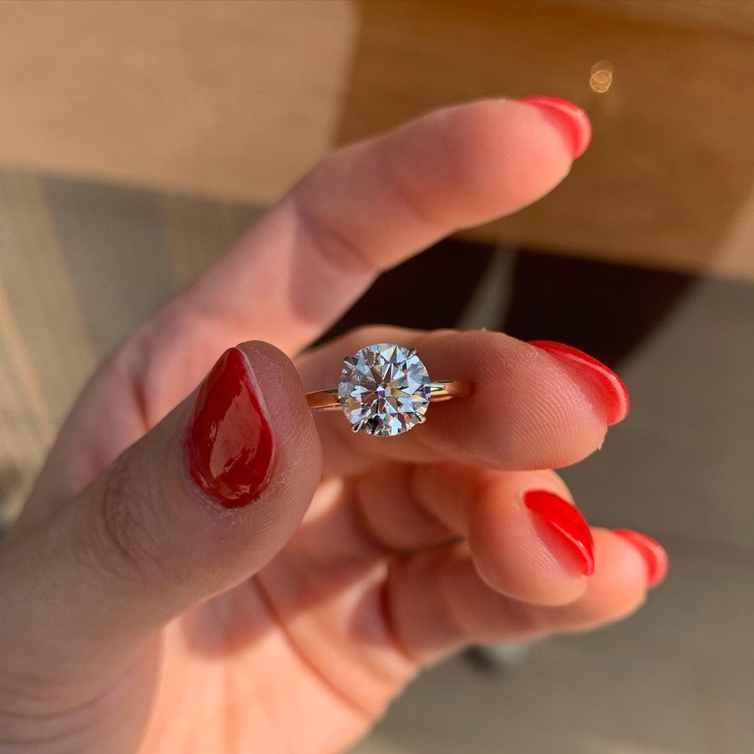 Asscher cut moissanite engagement ring NY