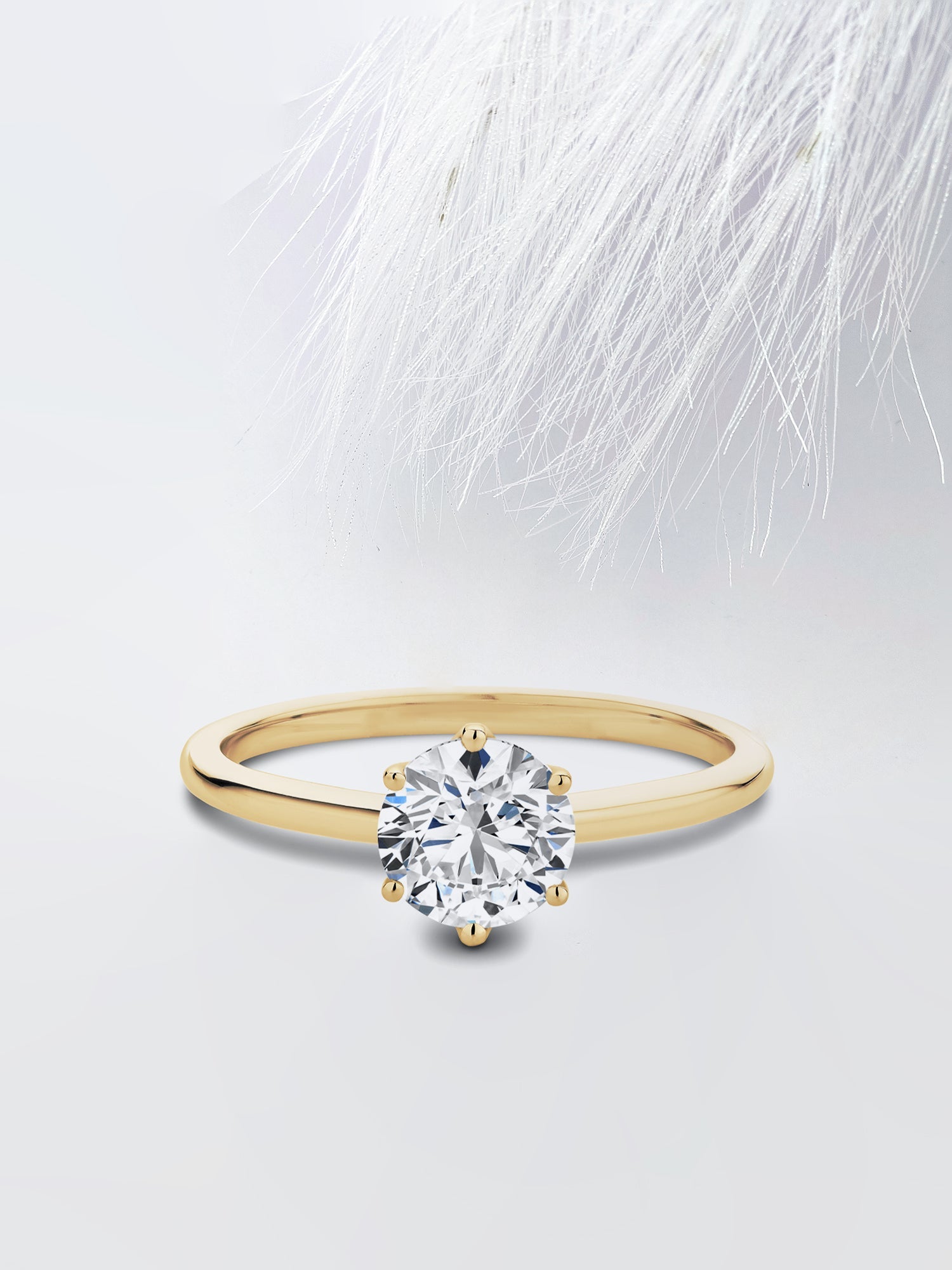 Round Cut Diamond Solitaire Moissanite Engagement Ring For Women